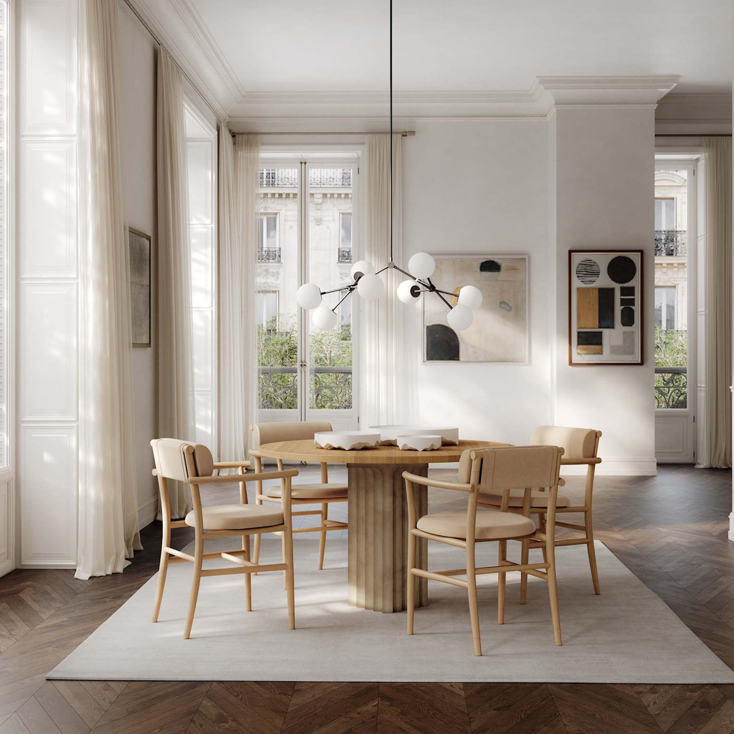 101 Copenhagen Arc Matbord Natural Oak Ø120