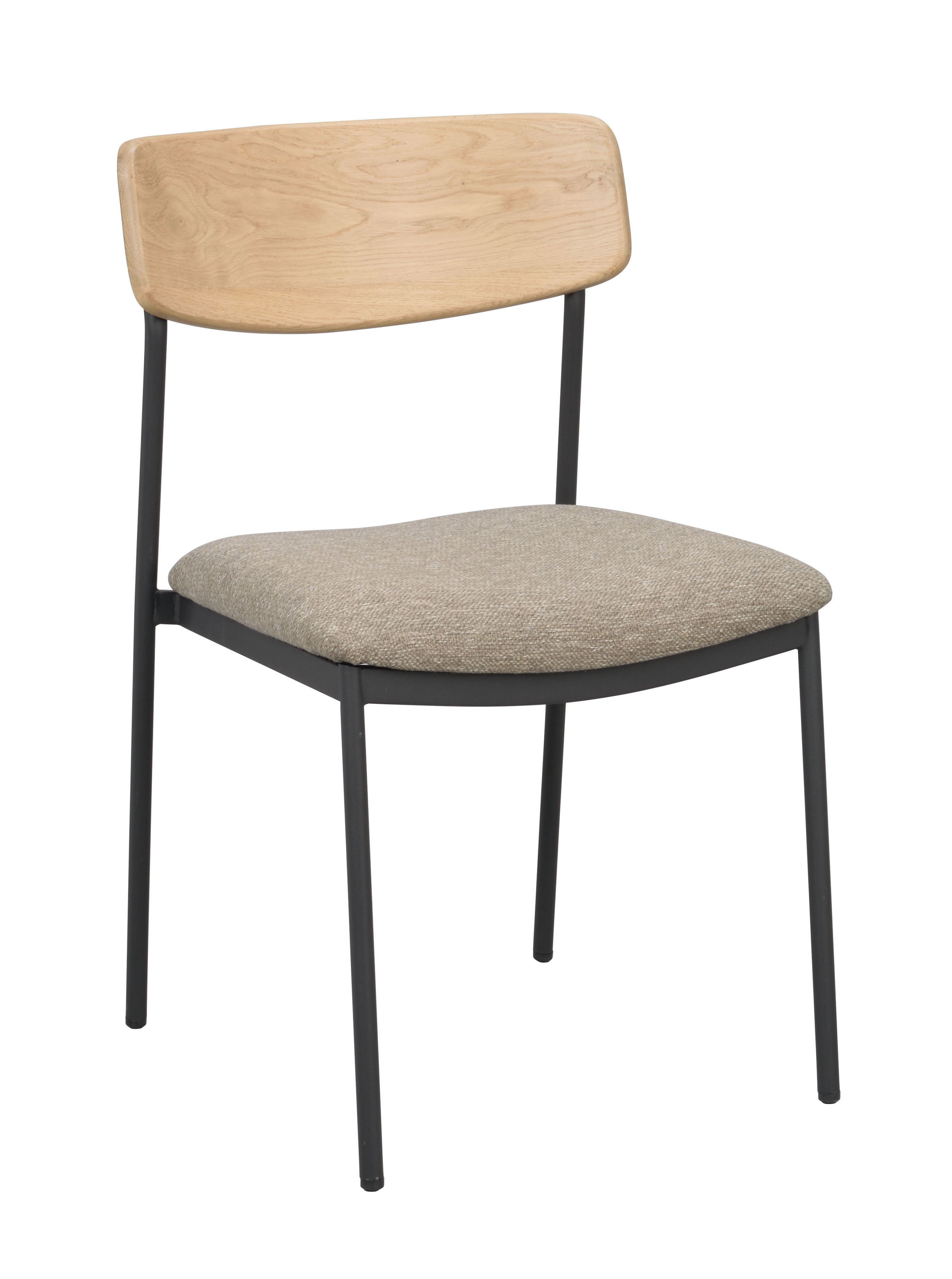 Maymont Matstol Ek/Mörkbeige/Svart