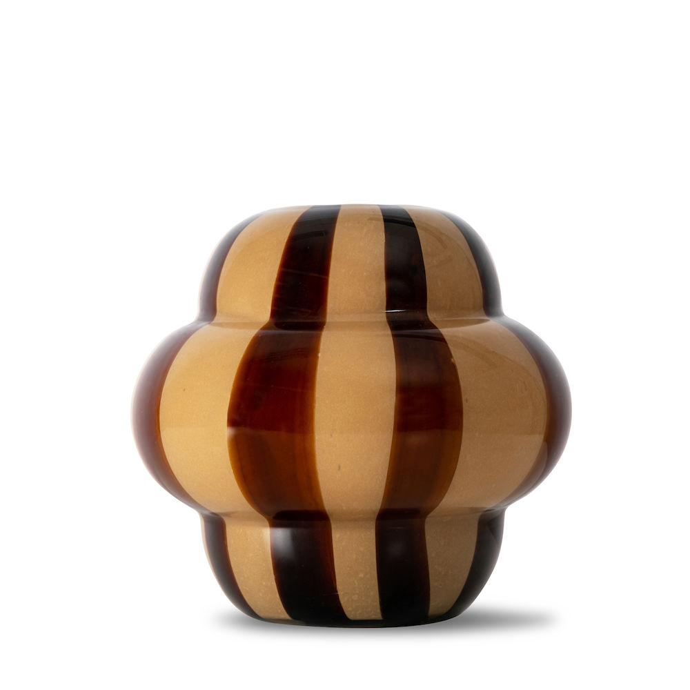 Byon - Curlie Vase Braun/Beige 22cm - Gelb
