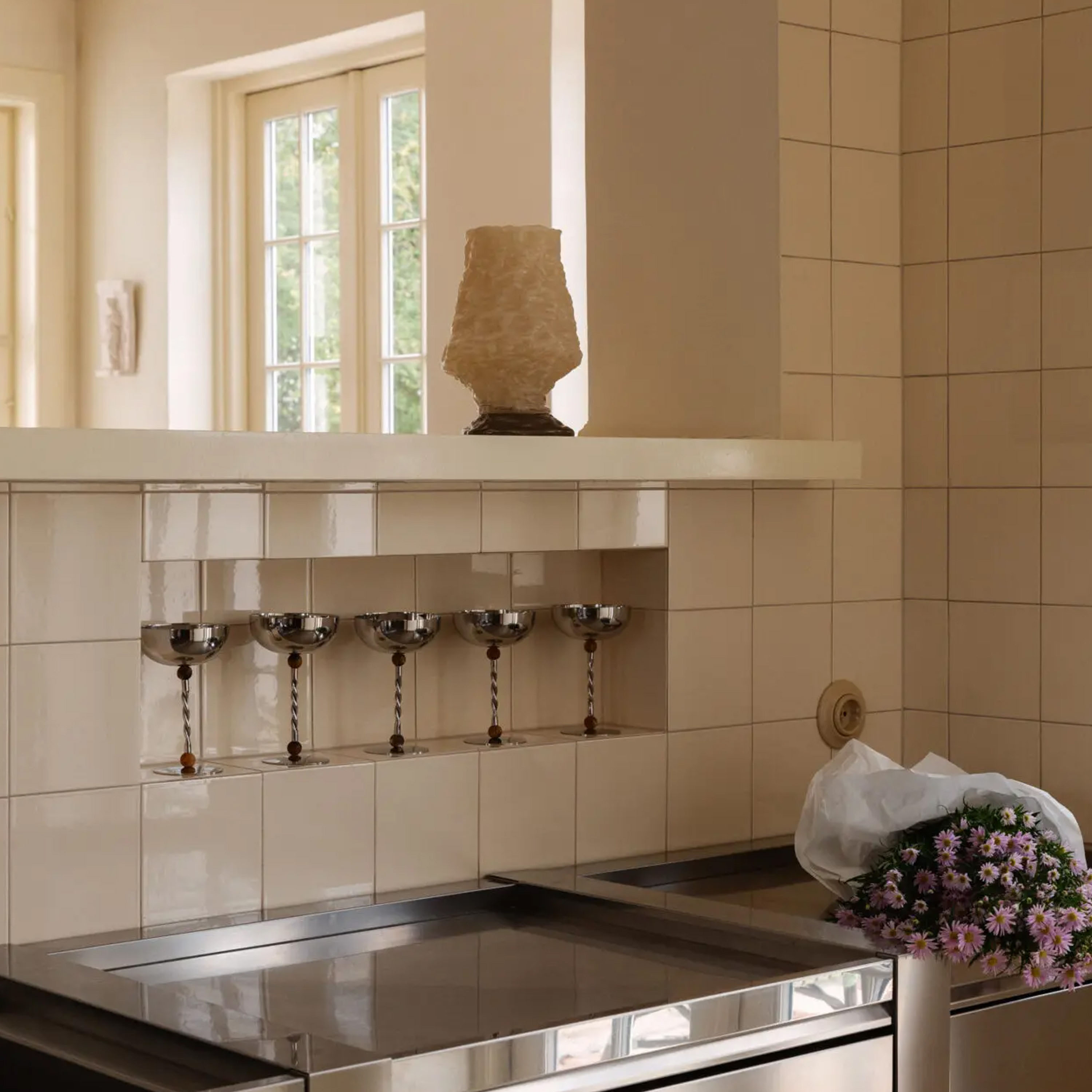 Olsson &amp; Jensen Resin skål sølv 13x10