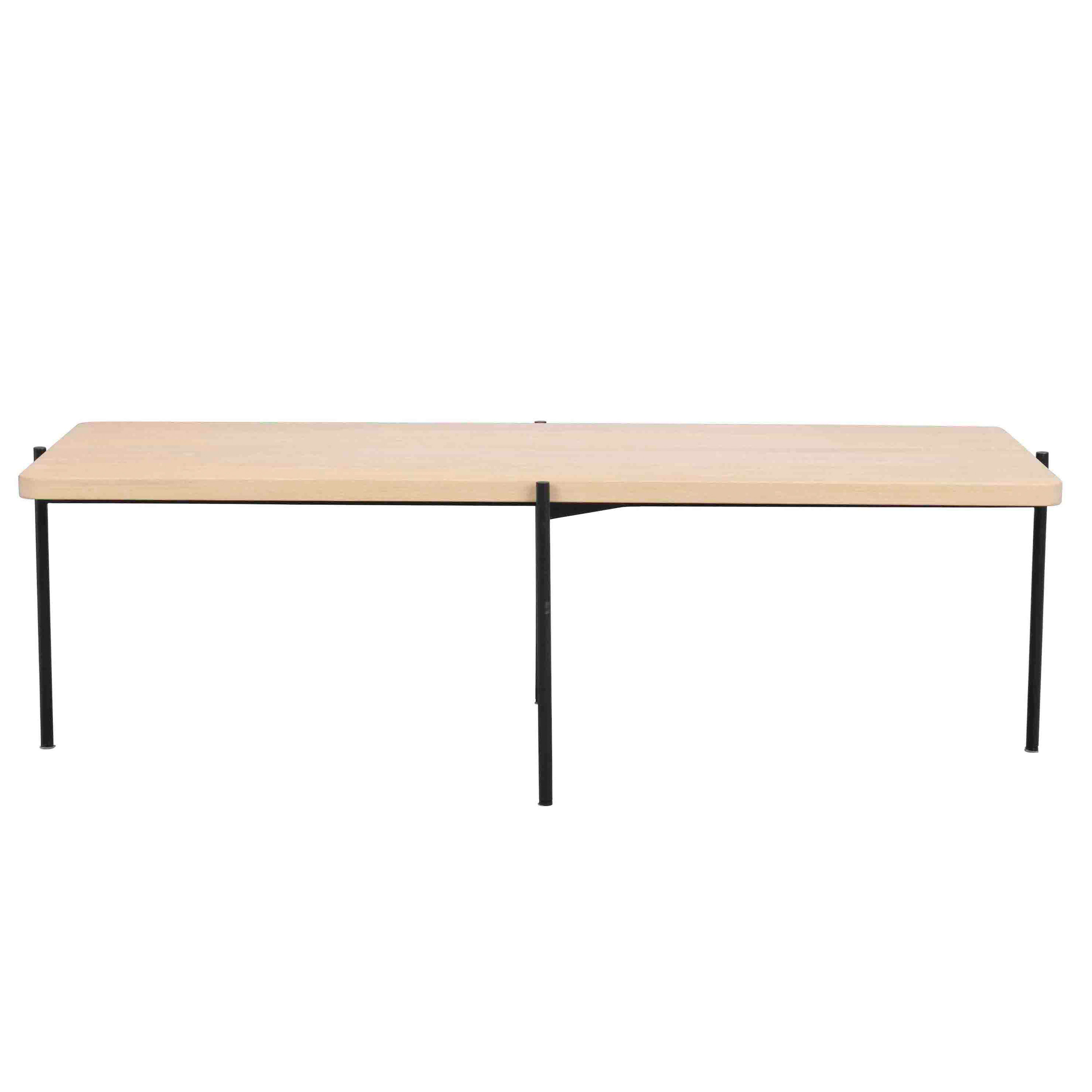 Rowico Home Shelton Couchtisch Weißpigmentiert/Schwarz 145x60cm