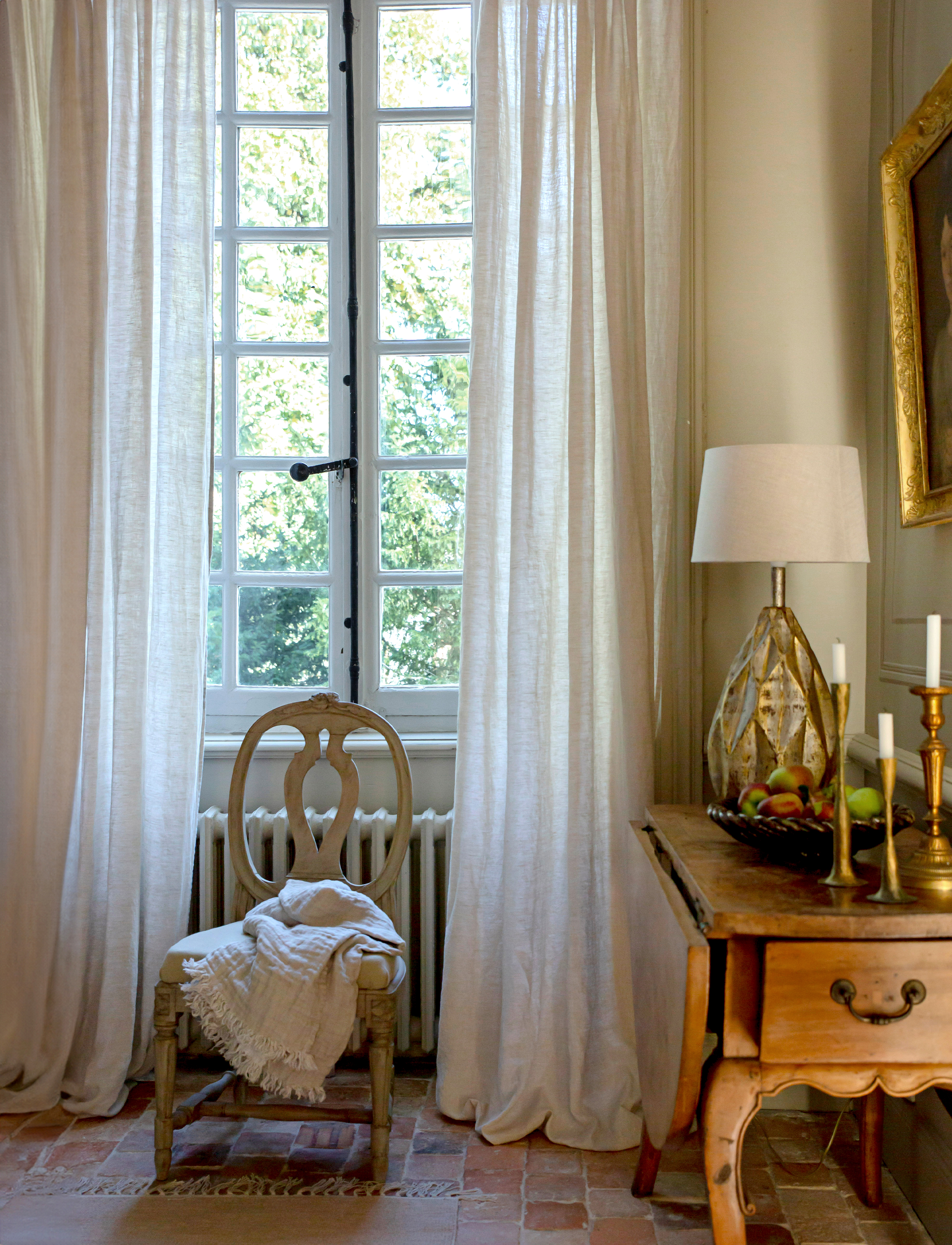 Himla Sunshine Gardinlängd Linne Oatmeal 140x290