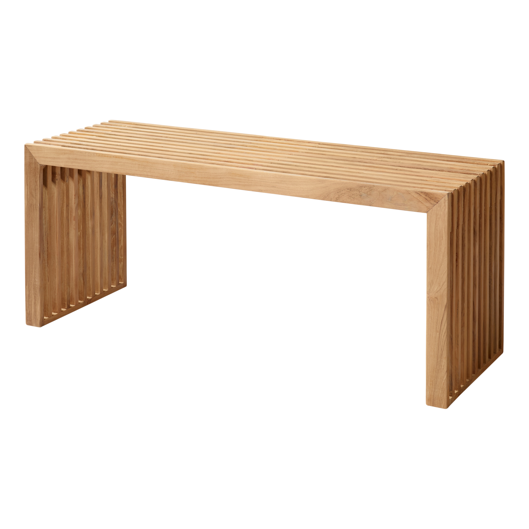 Cinas - Rib Bänk Teak 104cm - Svart