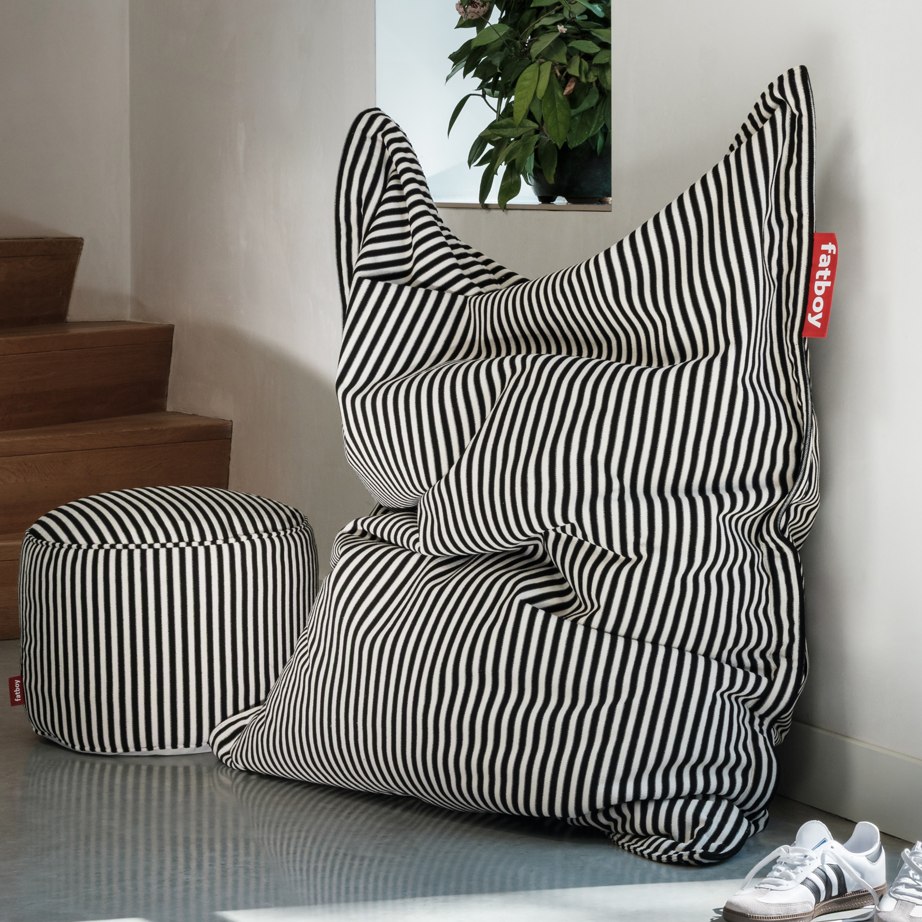 Fatboy Original Slim Terry Sittepuff Svart Krem