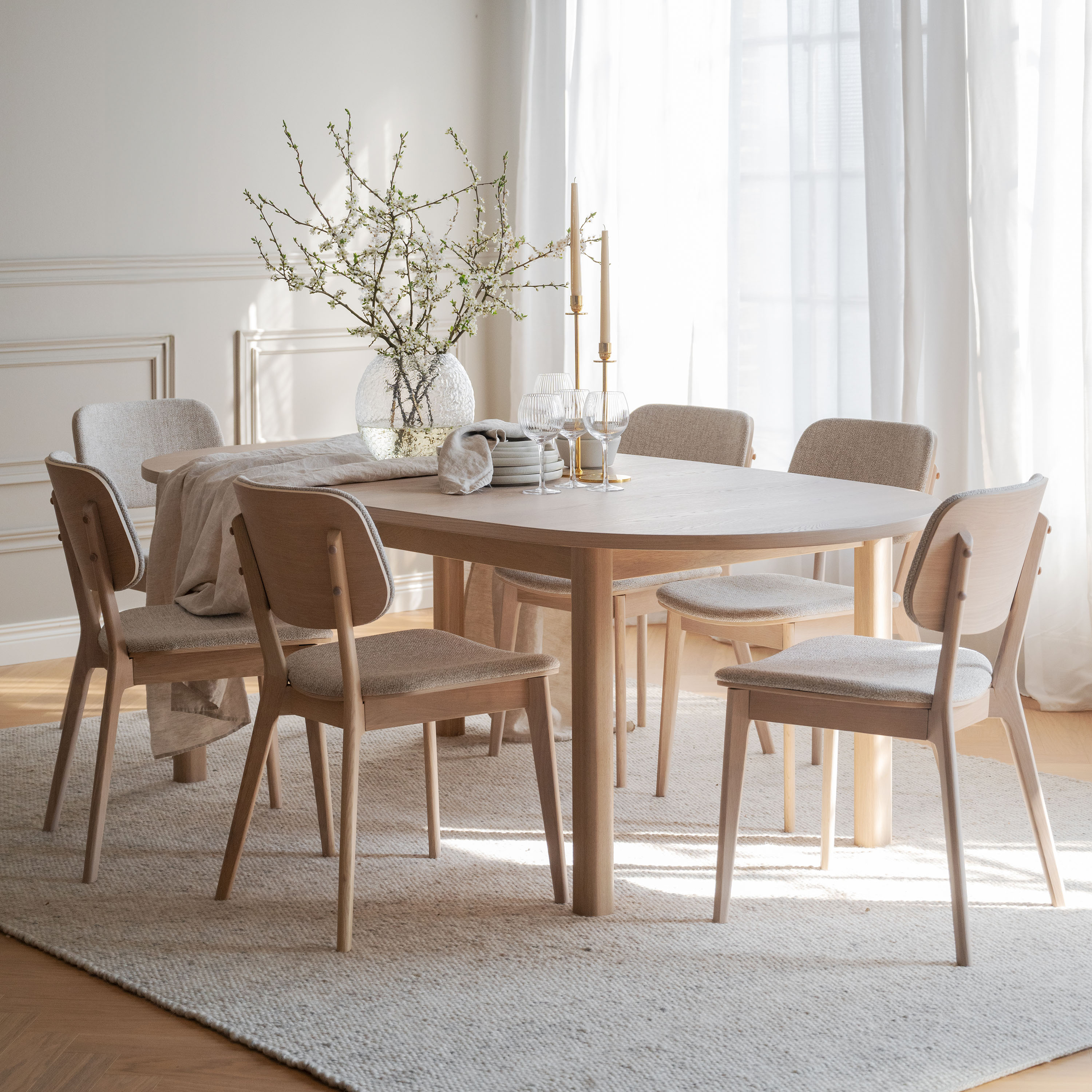 Rowico Home Gifford Matbord Vitpigmenterad Ø220