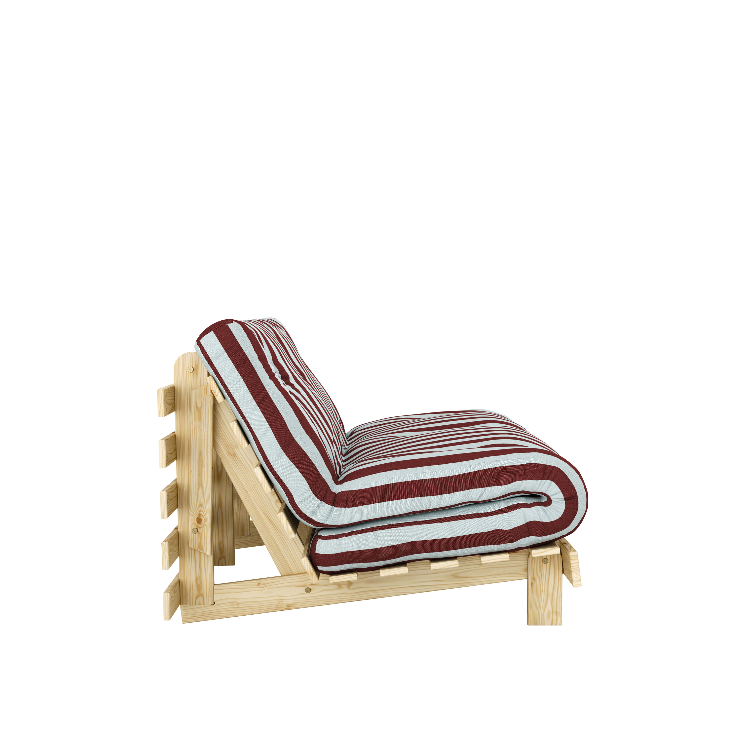 Karup Design Roots Bäddsoffa Natur/Burgundy Light Blue 160cm