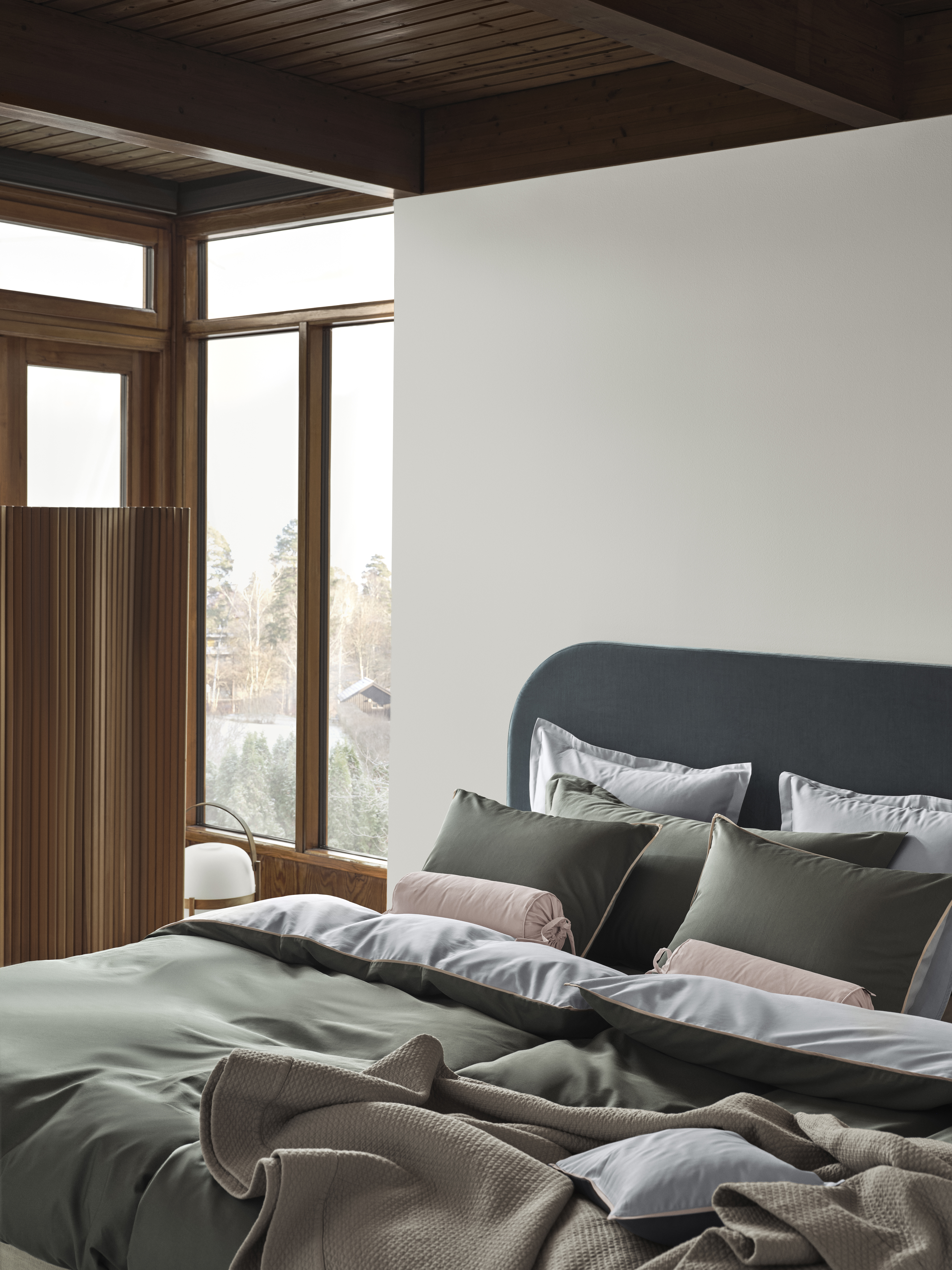 Mille Notti Duetto Örngott Ljusblå/Grön 60x80