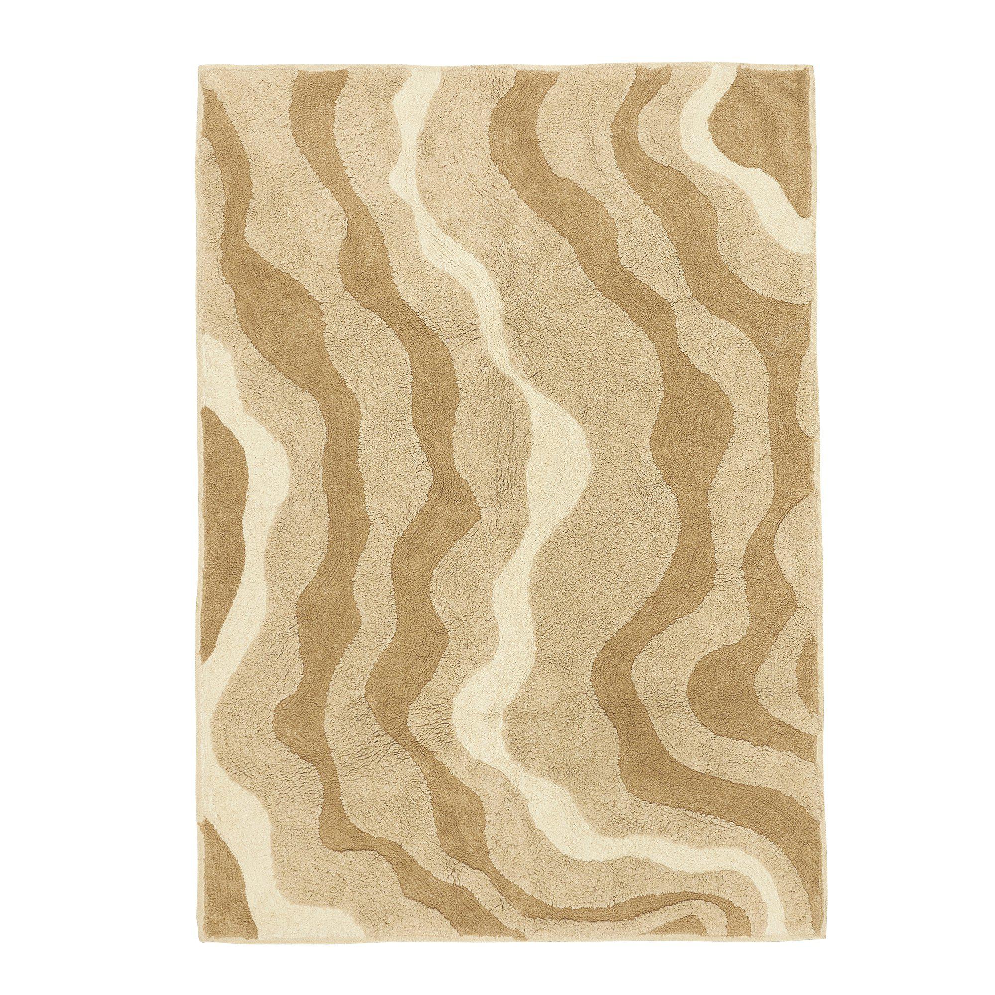 Boel & Jan - Idun Puuvillamatto Beige/Ruskea 200x300 - 100% Bomull - Puuvillamatot