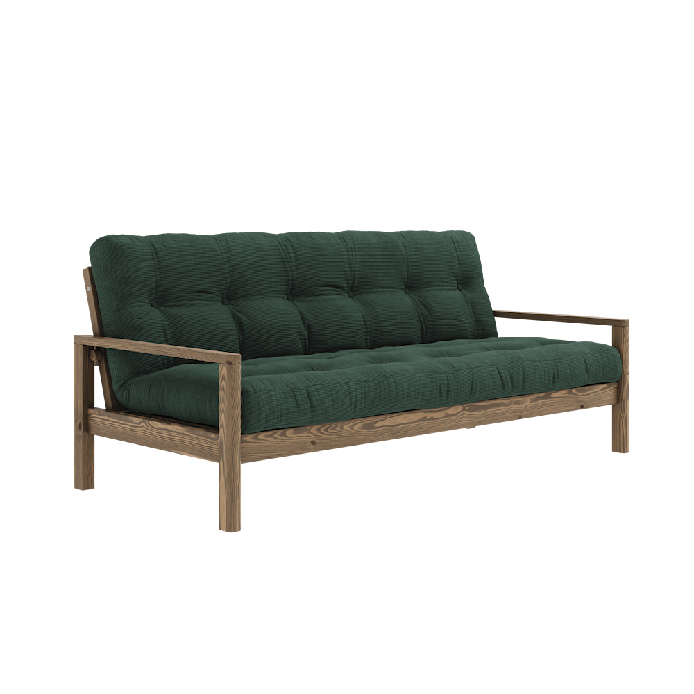 Karup Design - Knob Schlafsofa Braun/Seetang Manchester 130cm - Grün