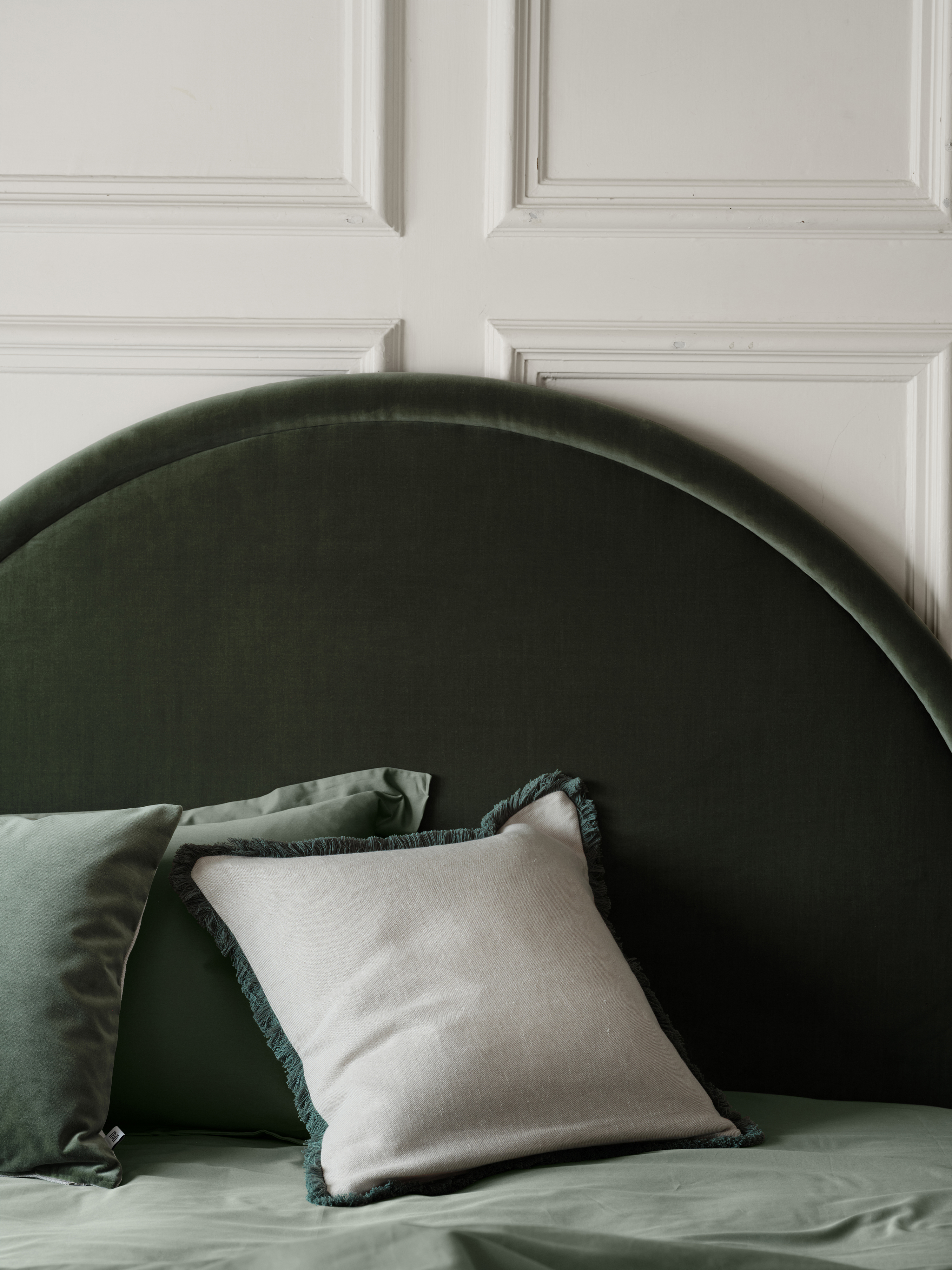 Mille Notti Pienza Kuddfodral Linne Beige/Grön 50x50