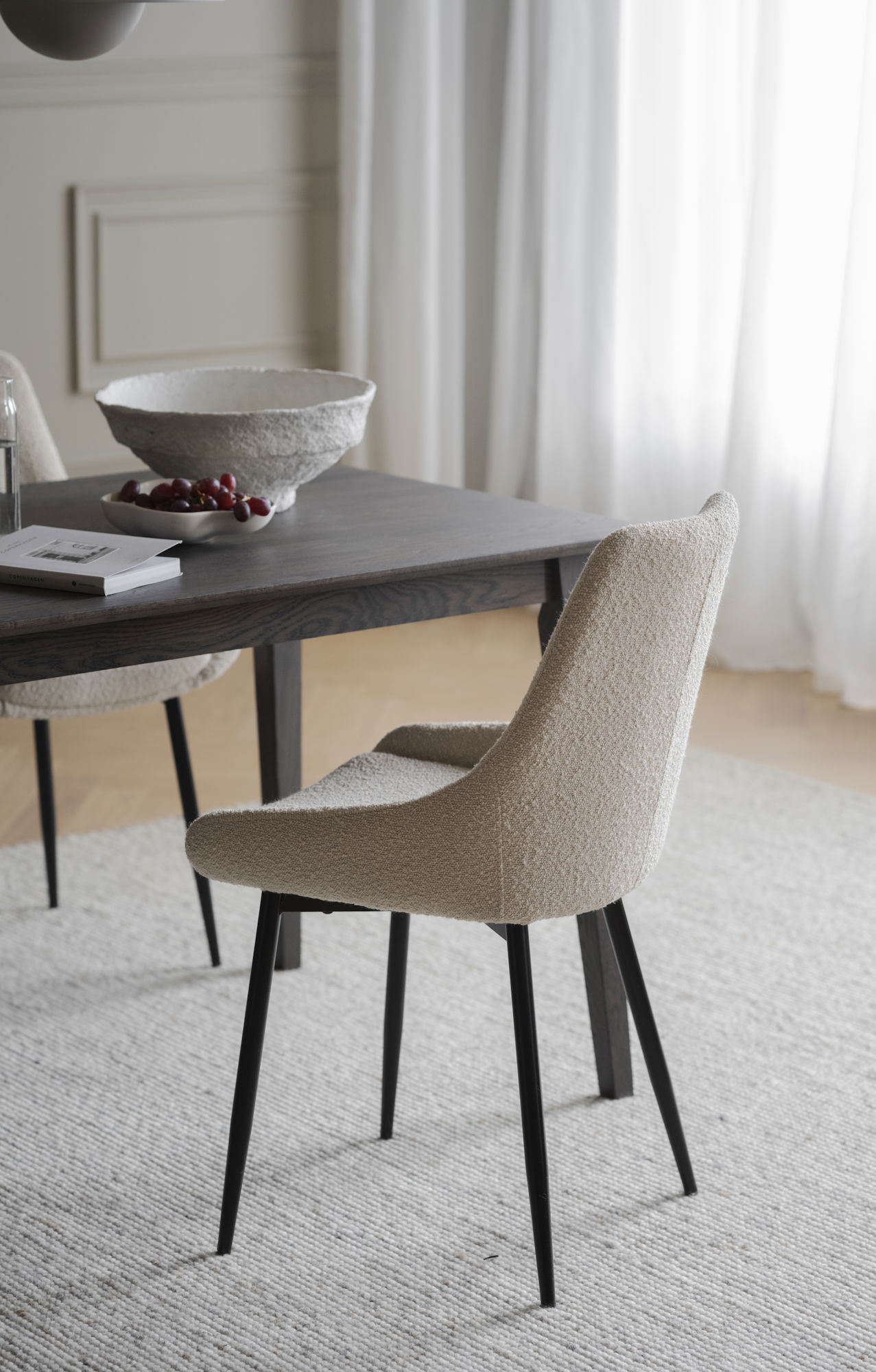 Rowico Home Sierra Matstol Bouclé Beige