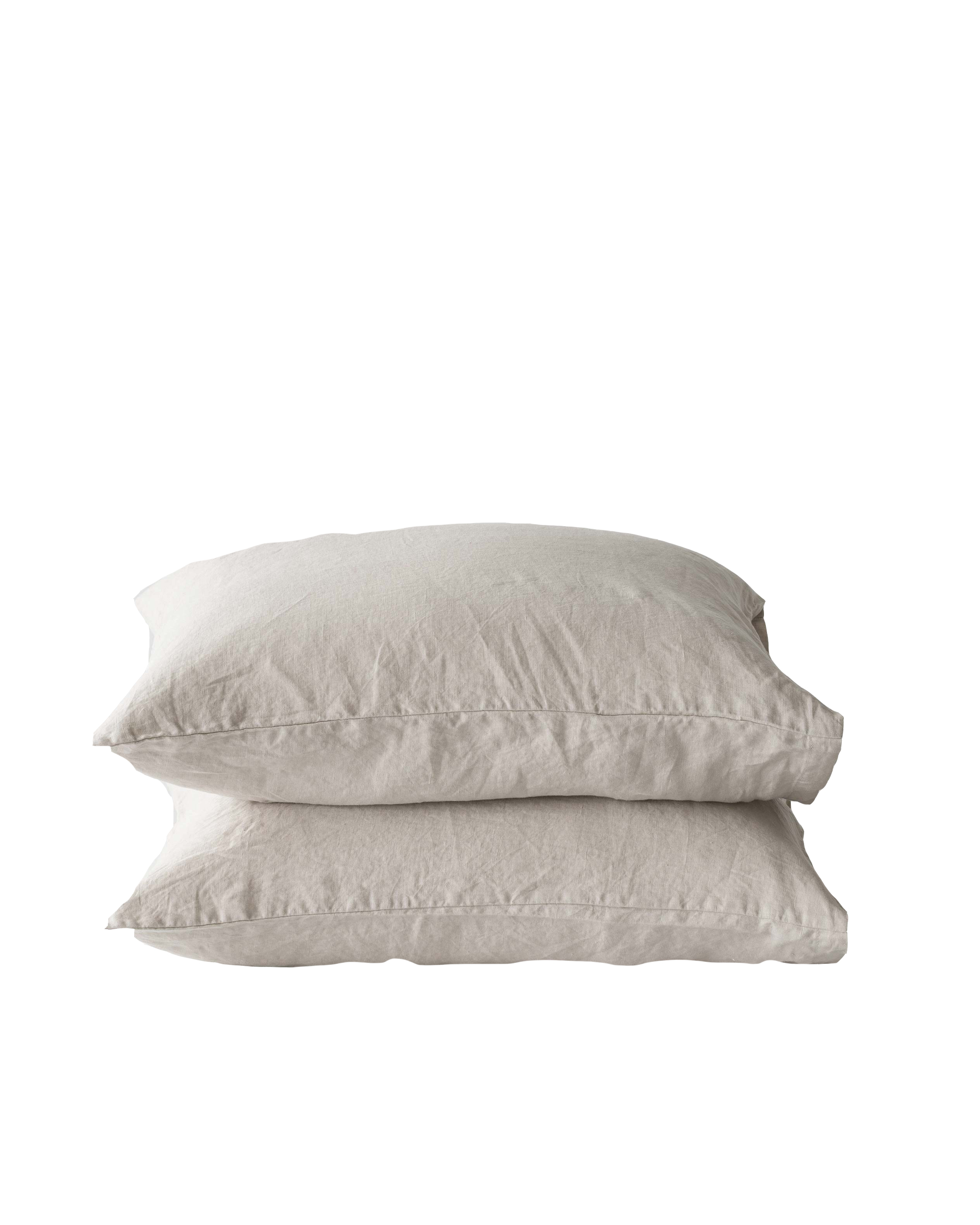 Tell me more - Örngott Linne Warm Grey 50x60 2-pack - Grå