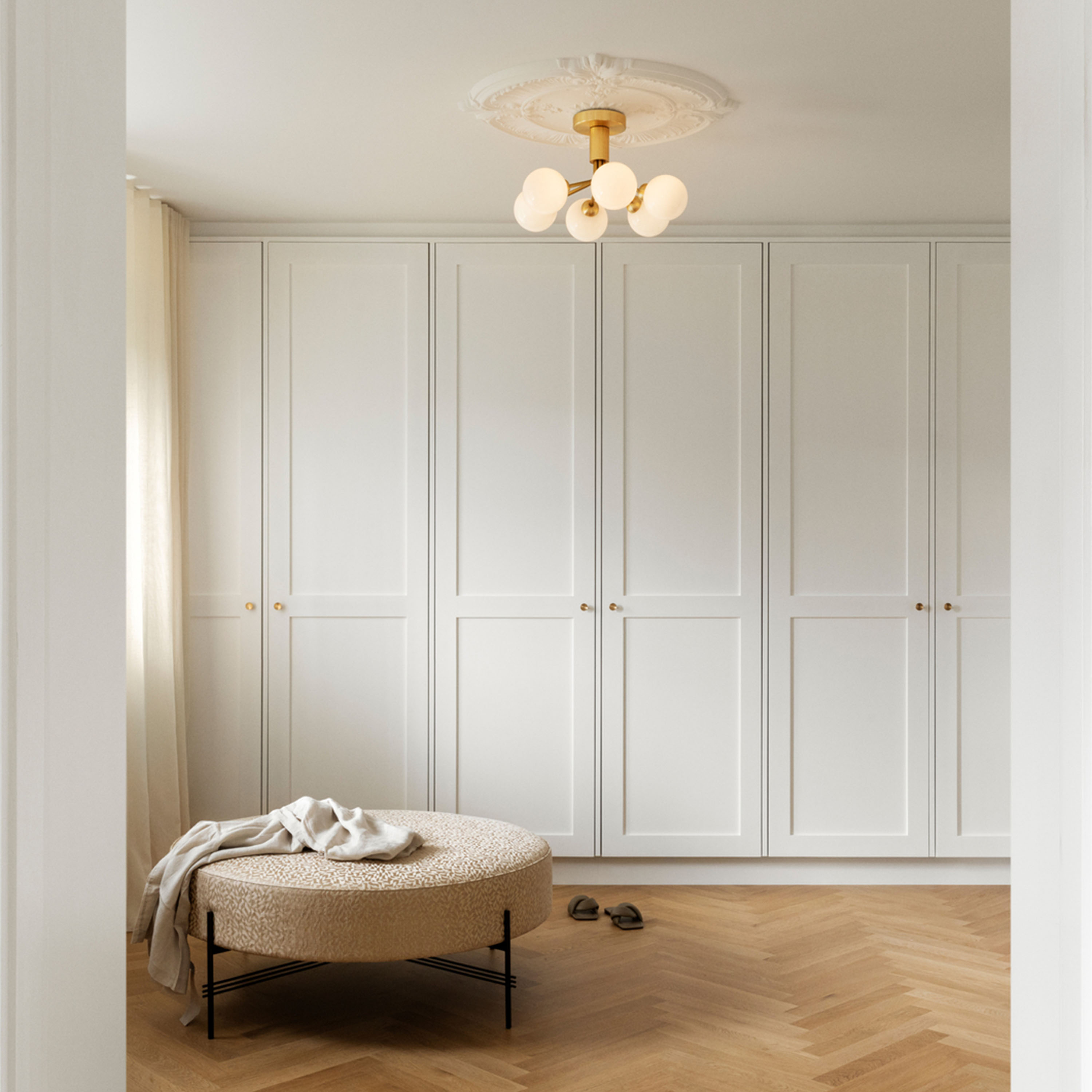 Nuura Apiales 6 Plafond Brushed Brass/Opal