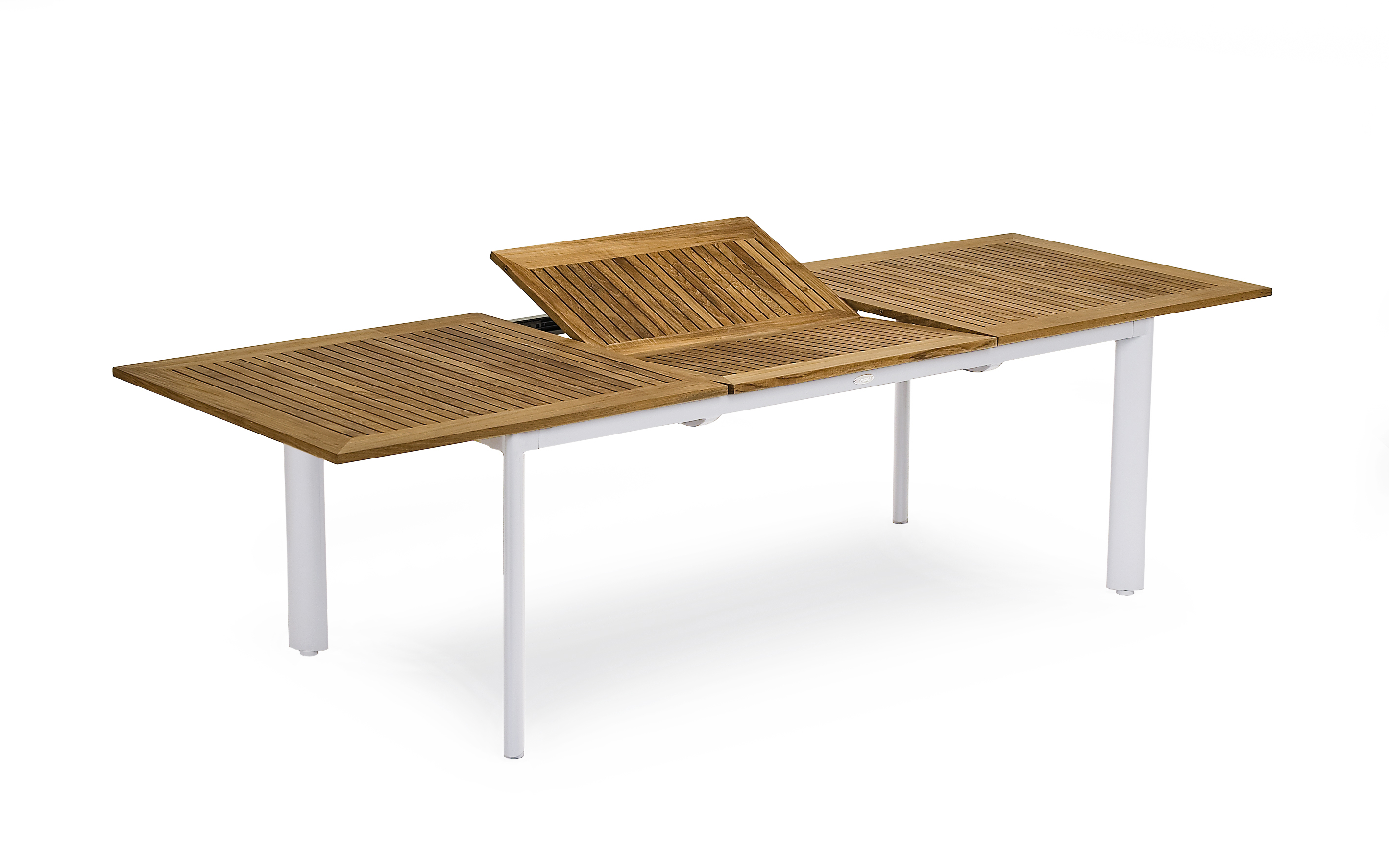 Hillerstorp - Nydala Spisebord Hvit/Teak 96 x 200/280 - Holz  - Utendørs Spisebord