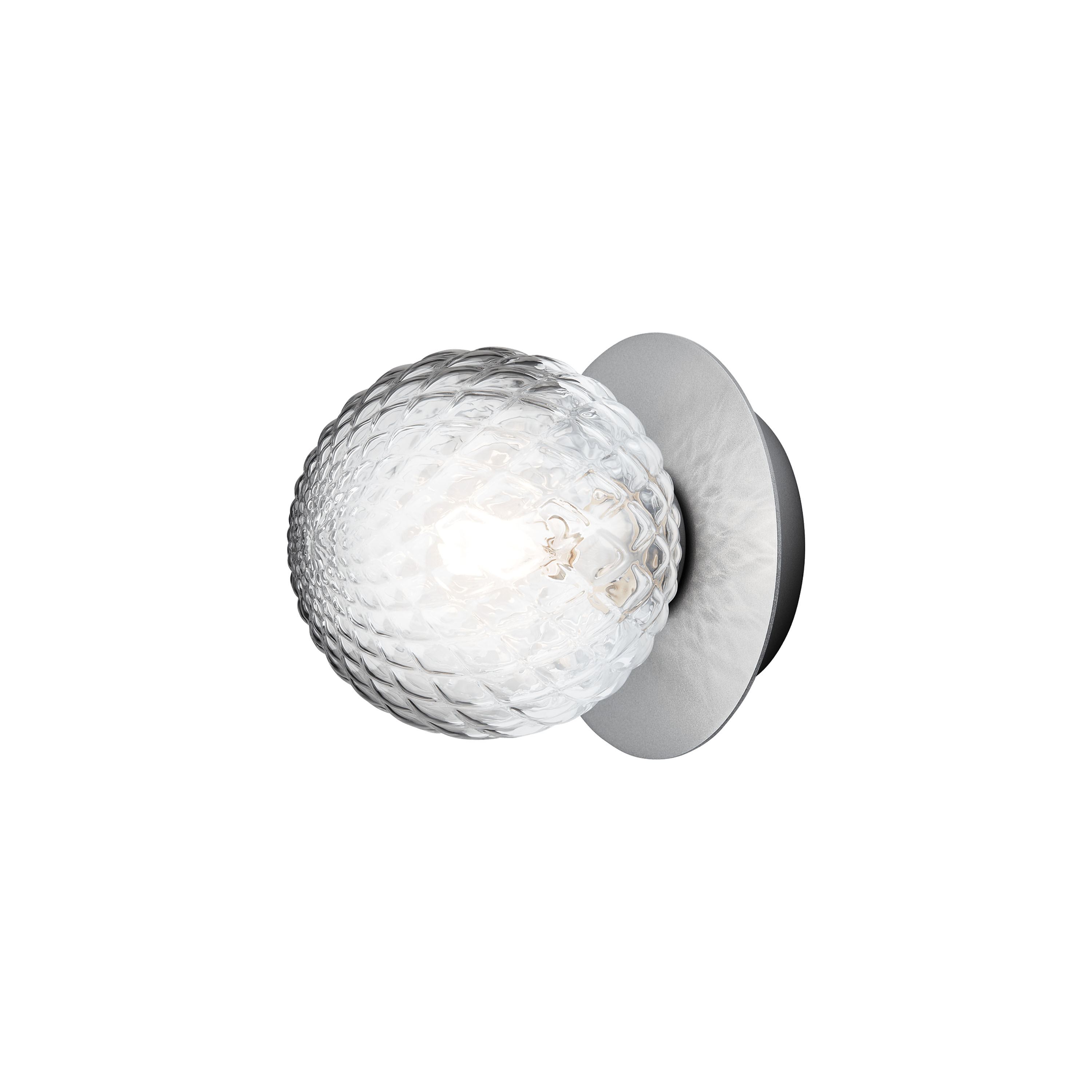 Liila 1 wall/ceiling lamp Light Silver/Optic Clear Small