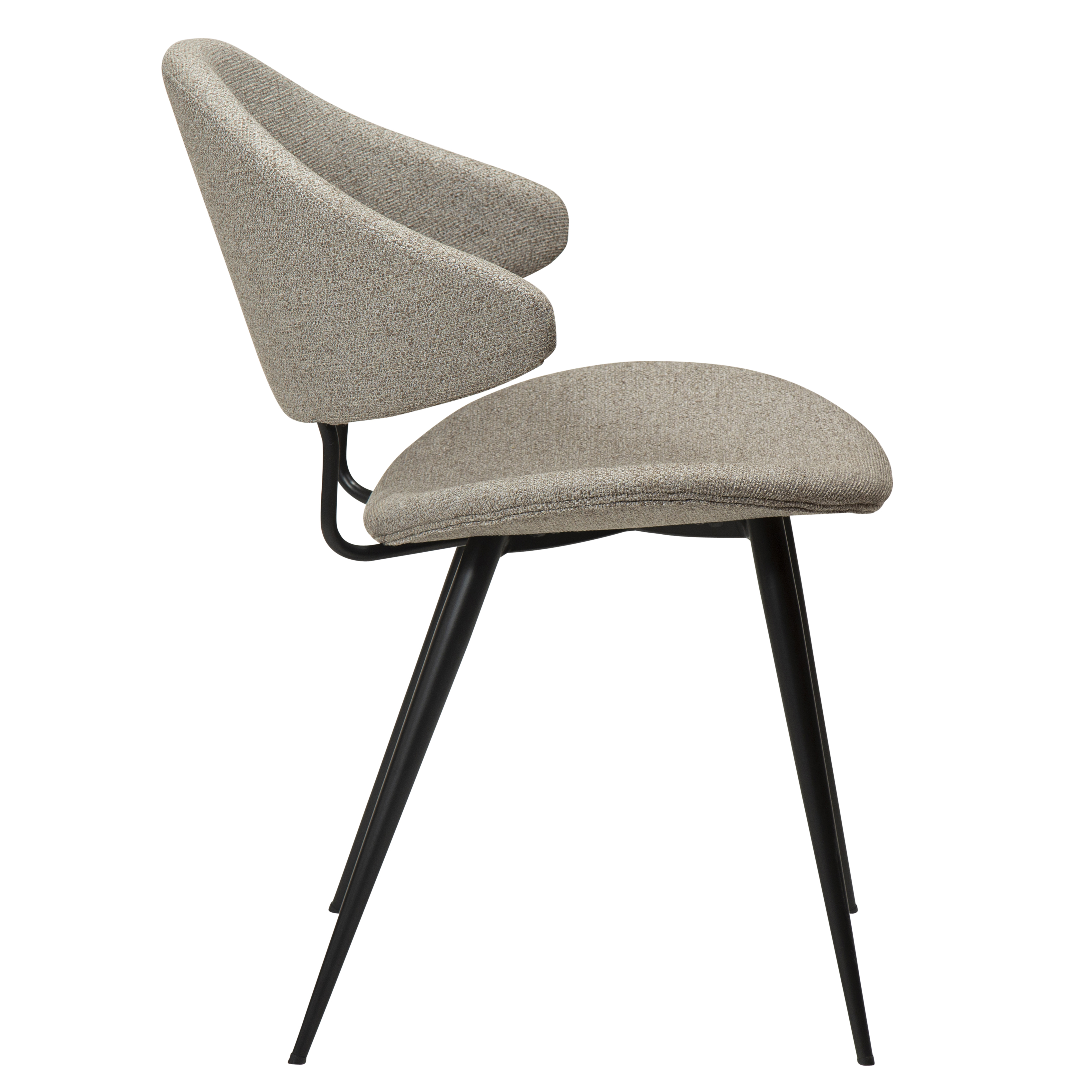 Dan Form Napoleon Matstol Boucle Beige/Svart