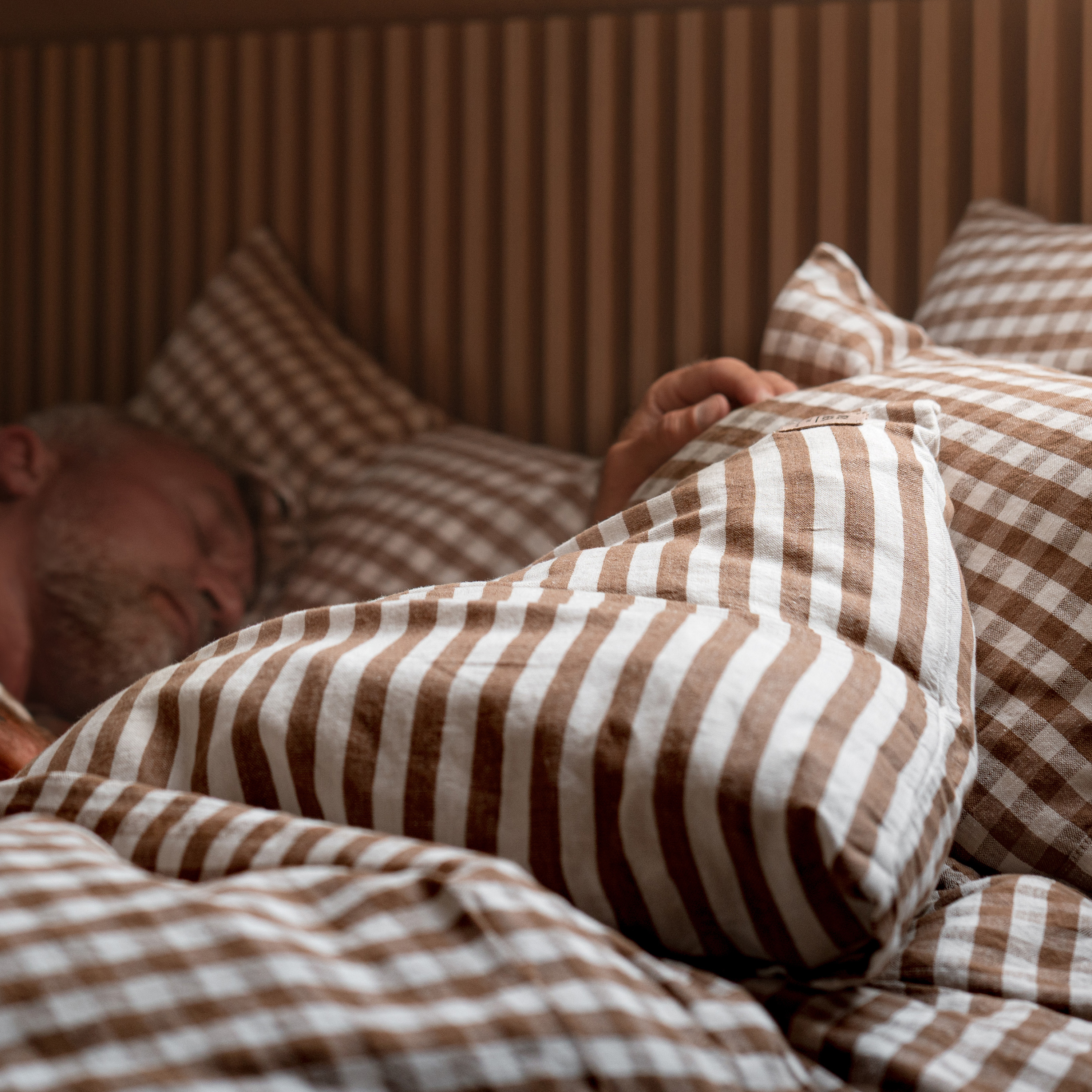 Lovely Linen Misty Kissenbezug Leinen Square Almond 50x60