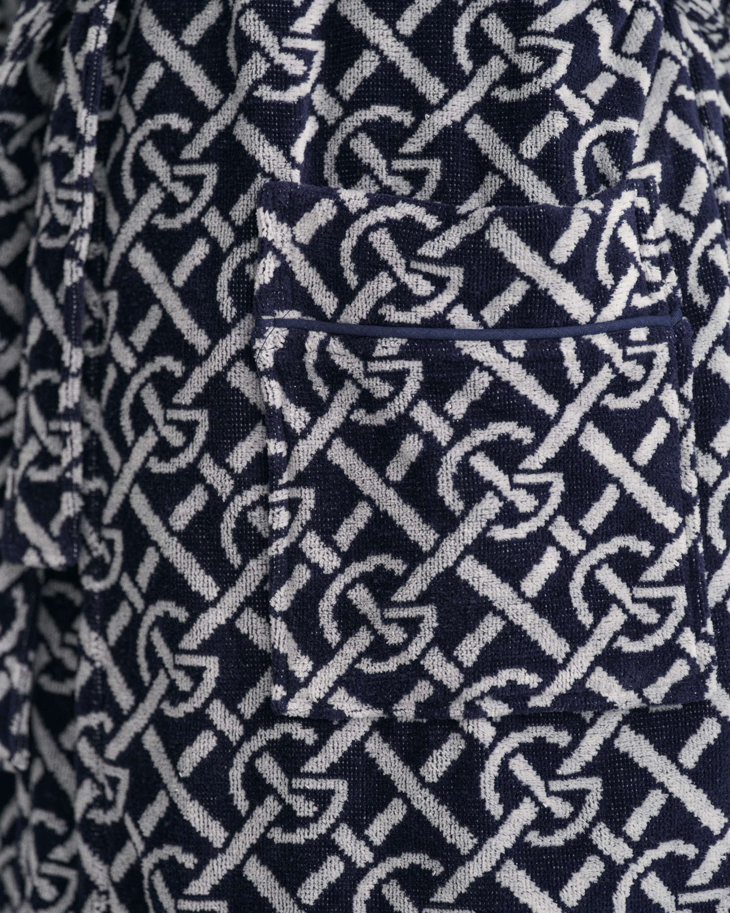 GANT Home G-Pattern Morgonrock Evening Blue M