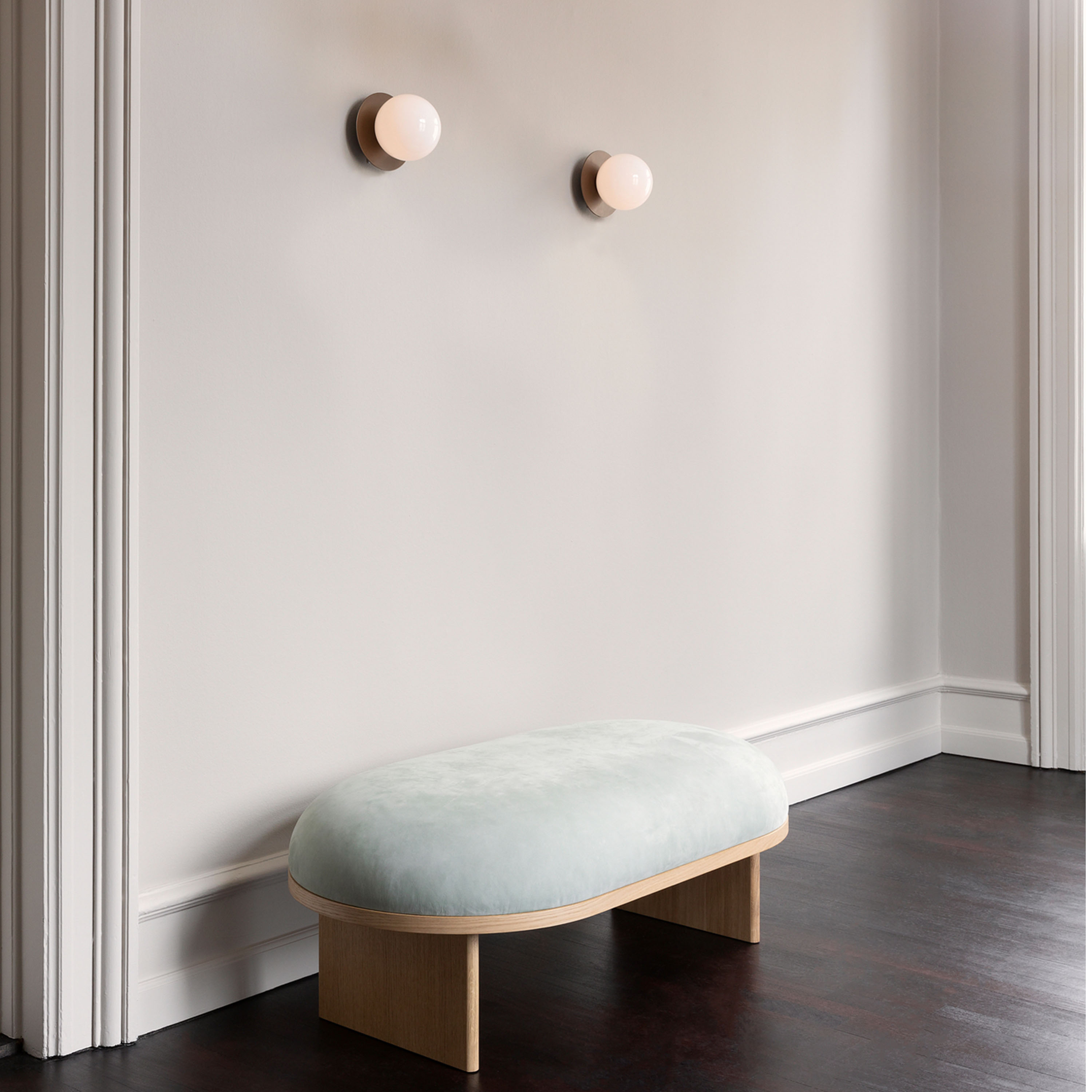 Nuura Liila 1 Vägg-/taklampa Dark Bronze/Opal Medium