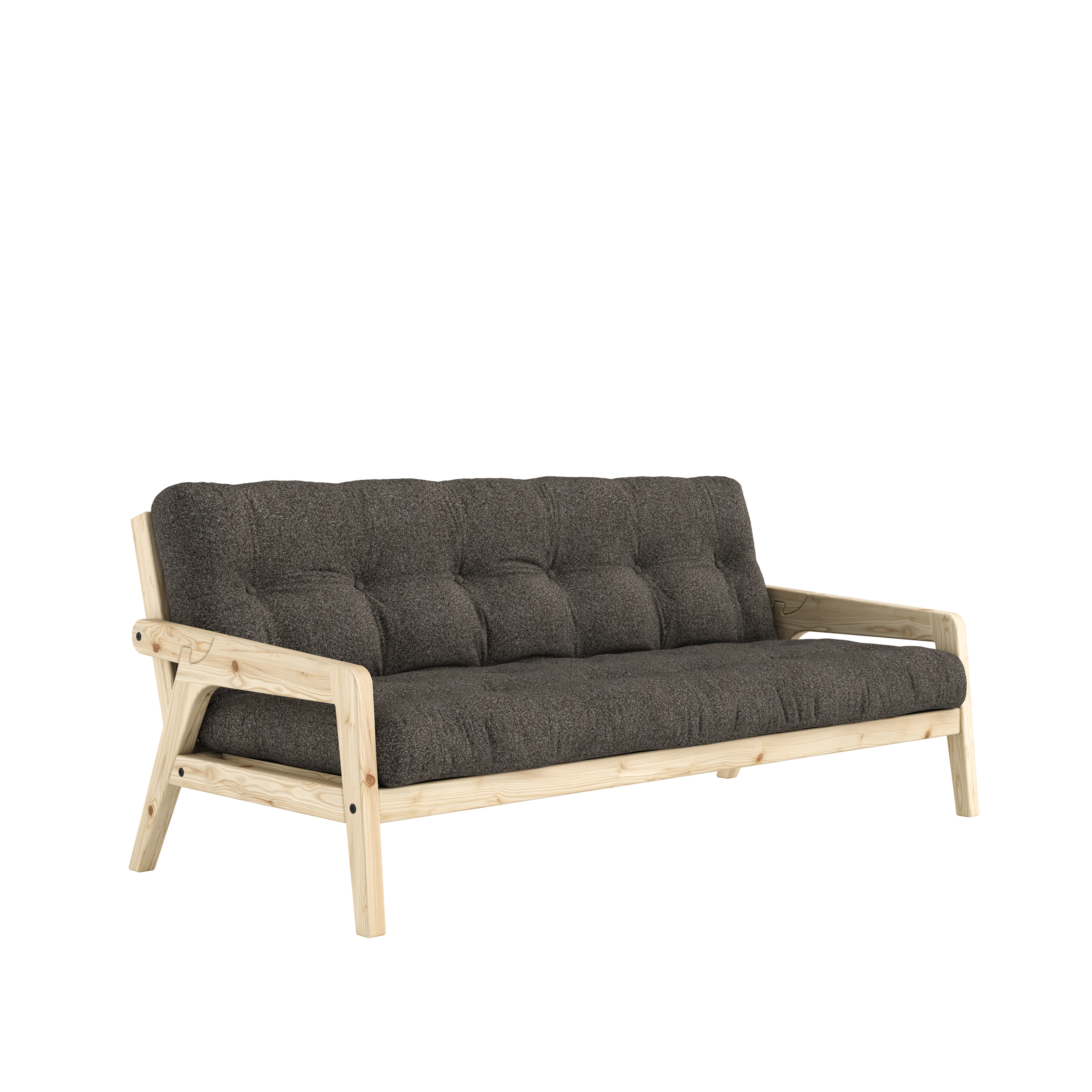 Karup Design Grab Bäddsoffa Clear Lacquered/Mellow Brown 204cm