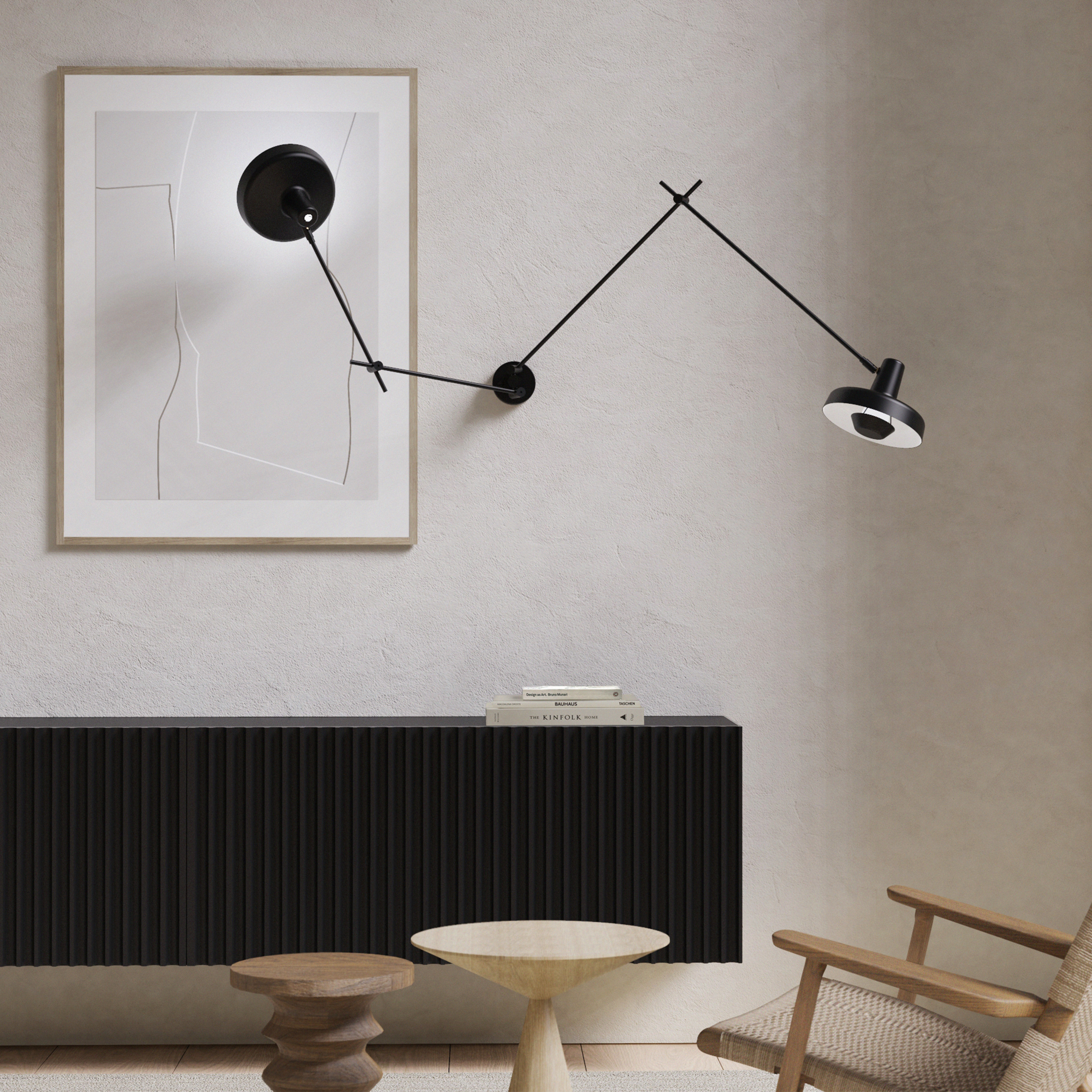 Grupa Arigato Vägglampa Double Long/Short Black