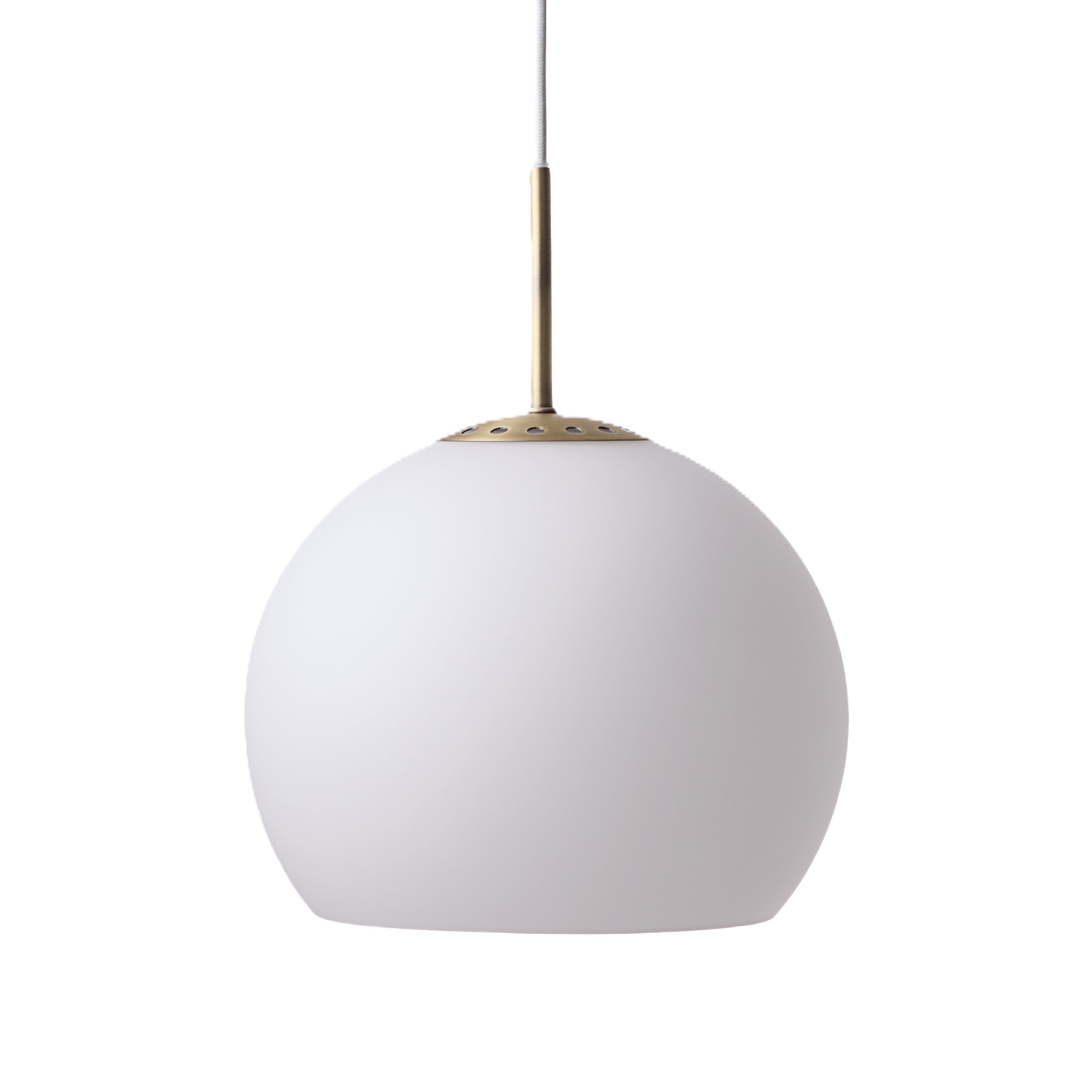 Ball Glass Taklampe Opal White Ø25