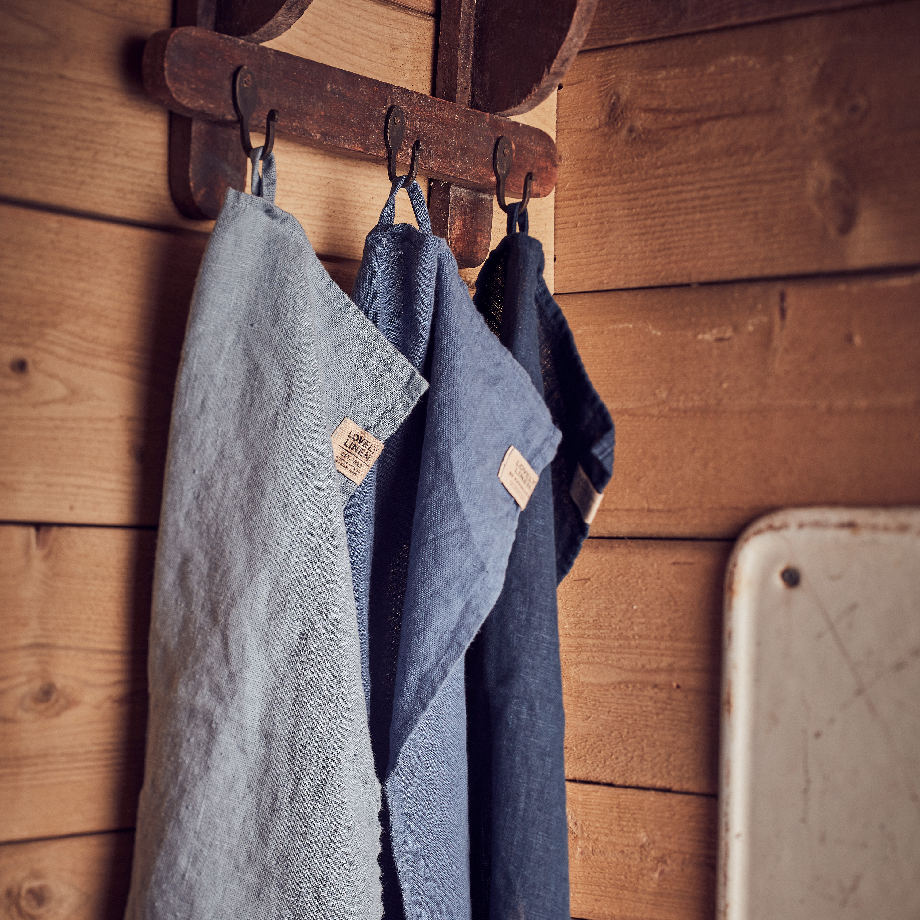 Lovely Linen Hammam håndkle støvete blå