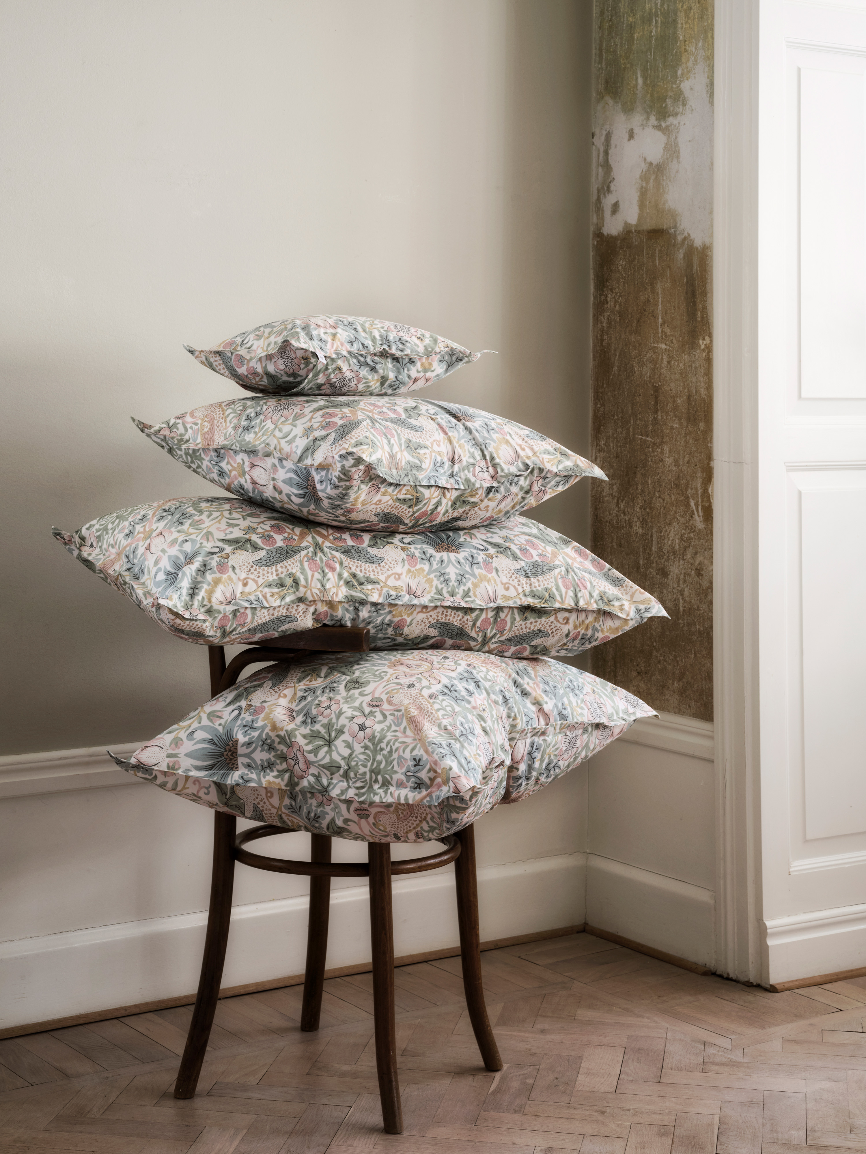 Mille Notti Strawberry Thief Påslakan Green/Pink Enkel