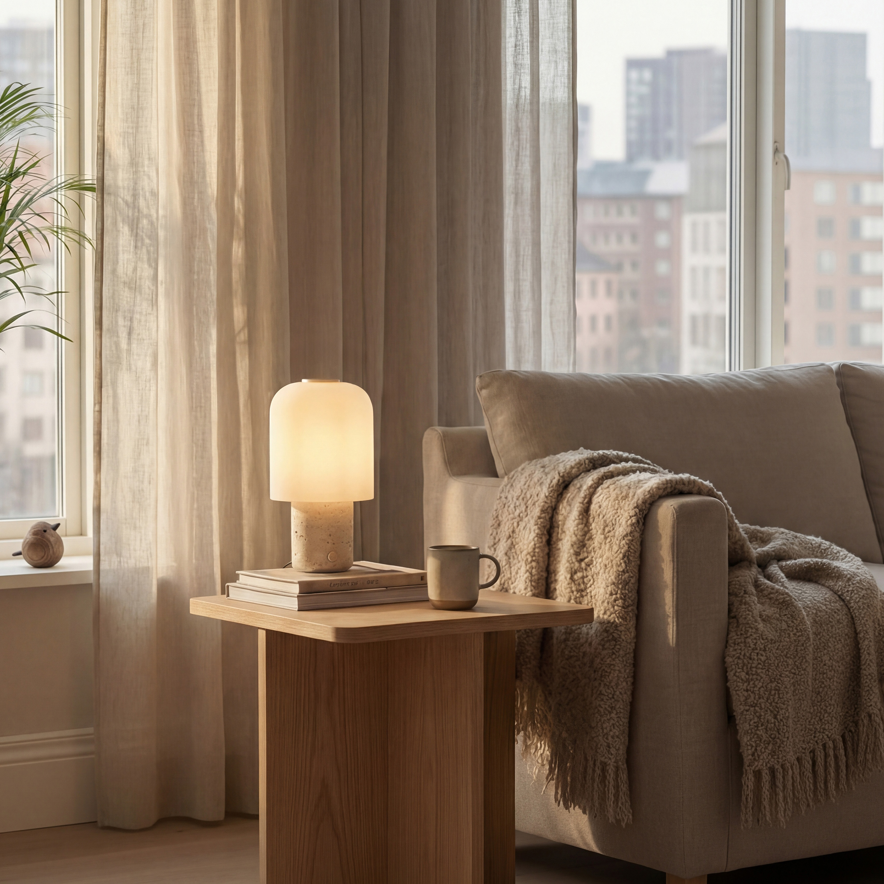 Novoform Tokyo Table Lamp Travertine