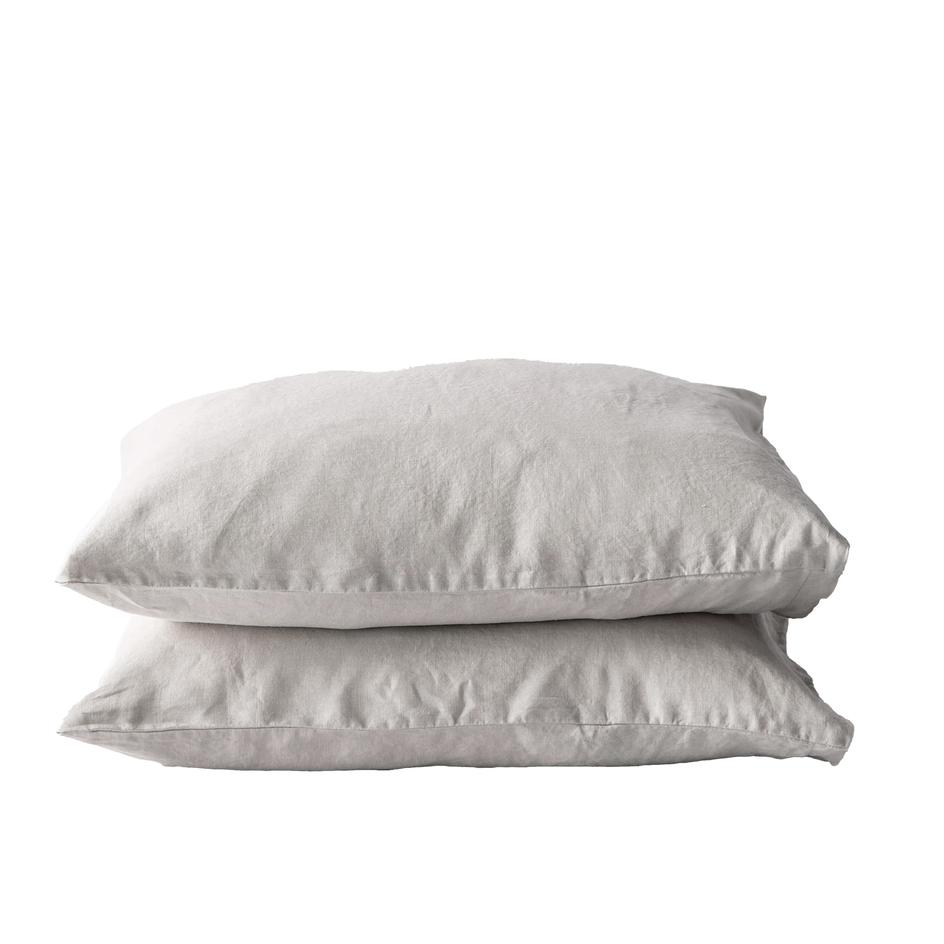 Tell me more - Örngott Linne Warm Grey 50x60 2-pack - Grå