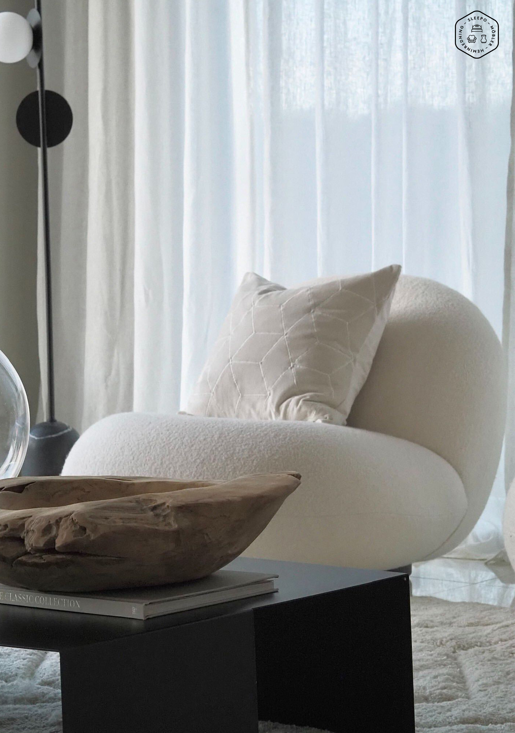 Chhatwal &amp; Jonsson Vir Putetrekk Fløyel Elfenben 50x50cm