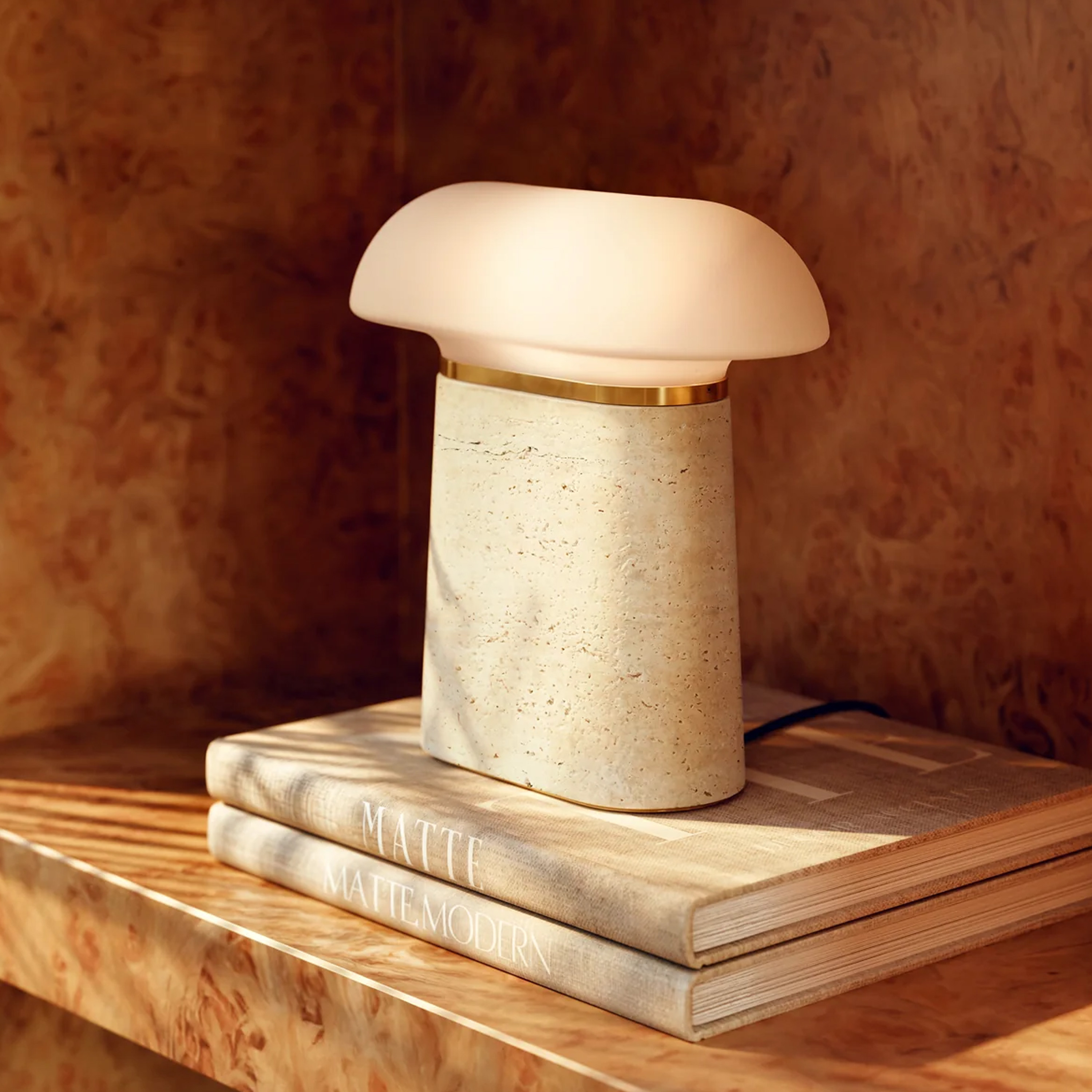 Woud Nova Bordlampe Elfenben 27 cm