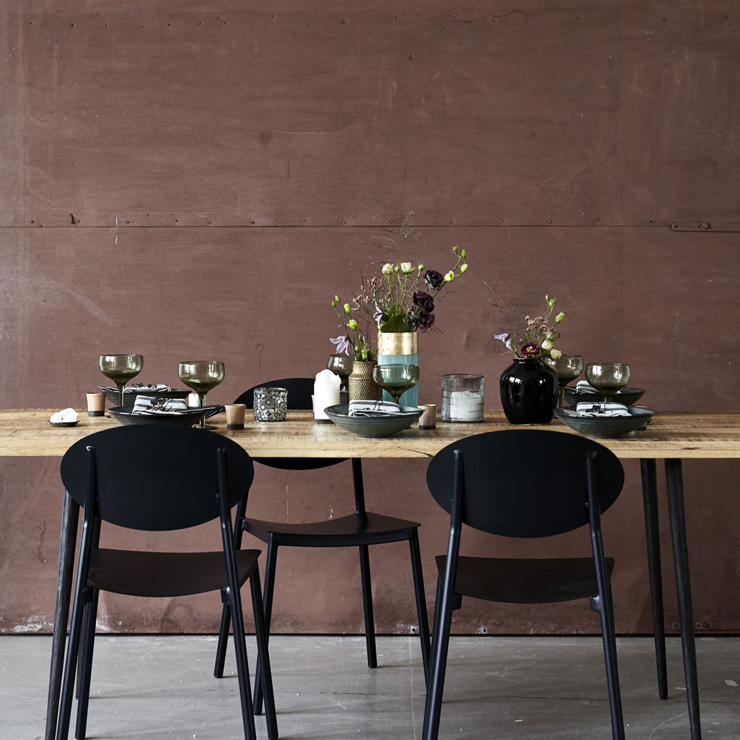 House Doctor Club-ruokapöytä Luonnonvärinen 200cm