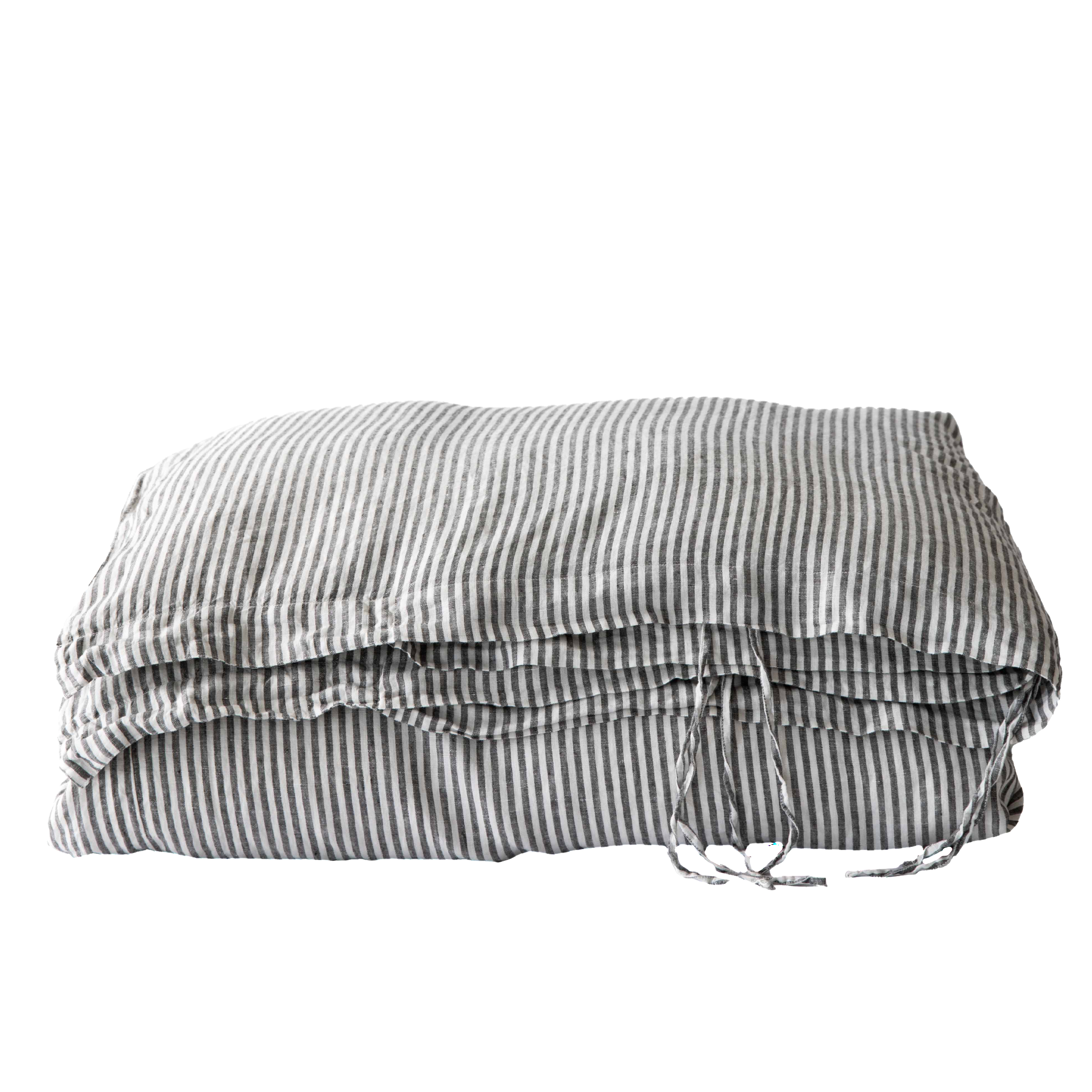 Påslakan Linne Grey/White Dubbel