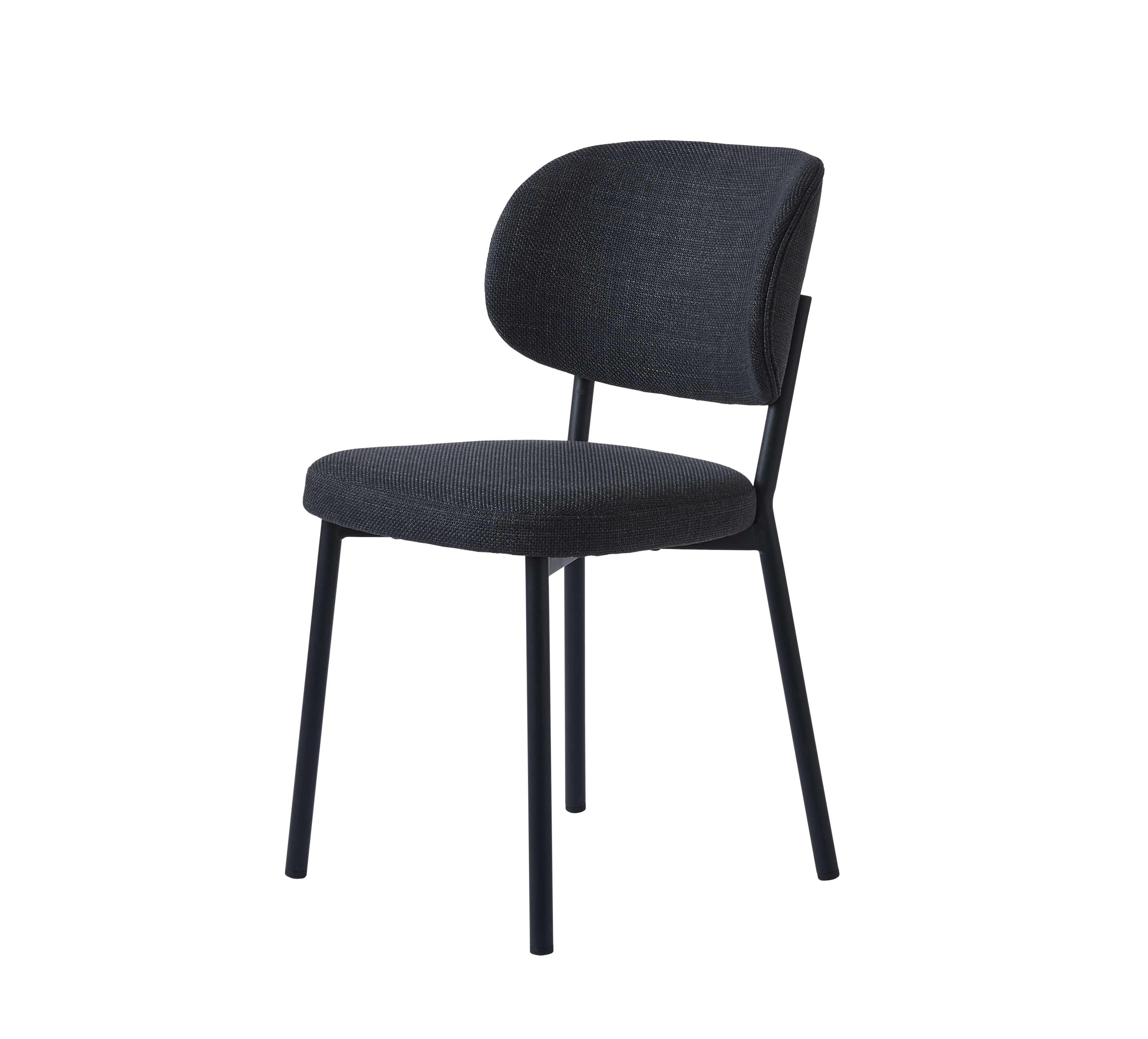 2-pakkaus Nordic Home - Saide Ruokatuoli Tummanharmaa - Polyester, Metall - Ruokapöydän tuolit