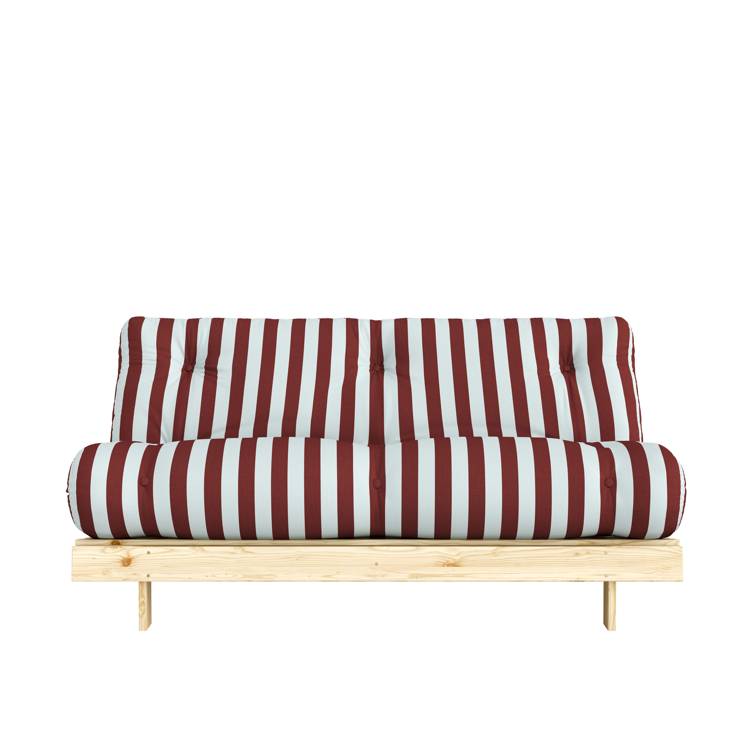 Karup Design Roots Bäddsoffa Natur/Burgundy Light Blue 160cm