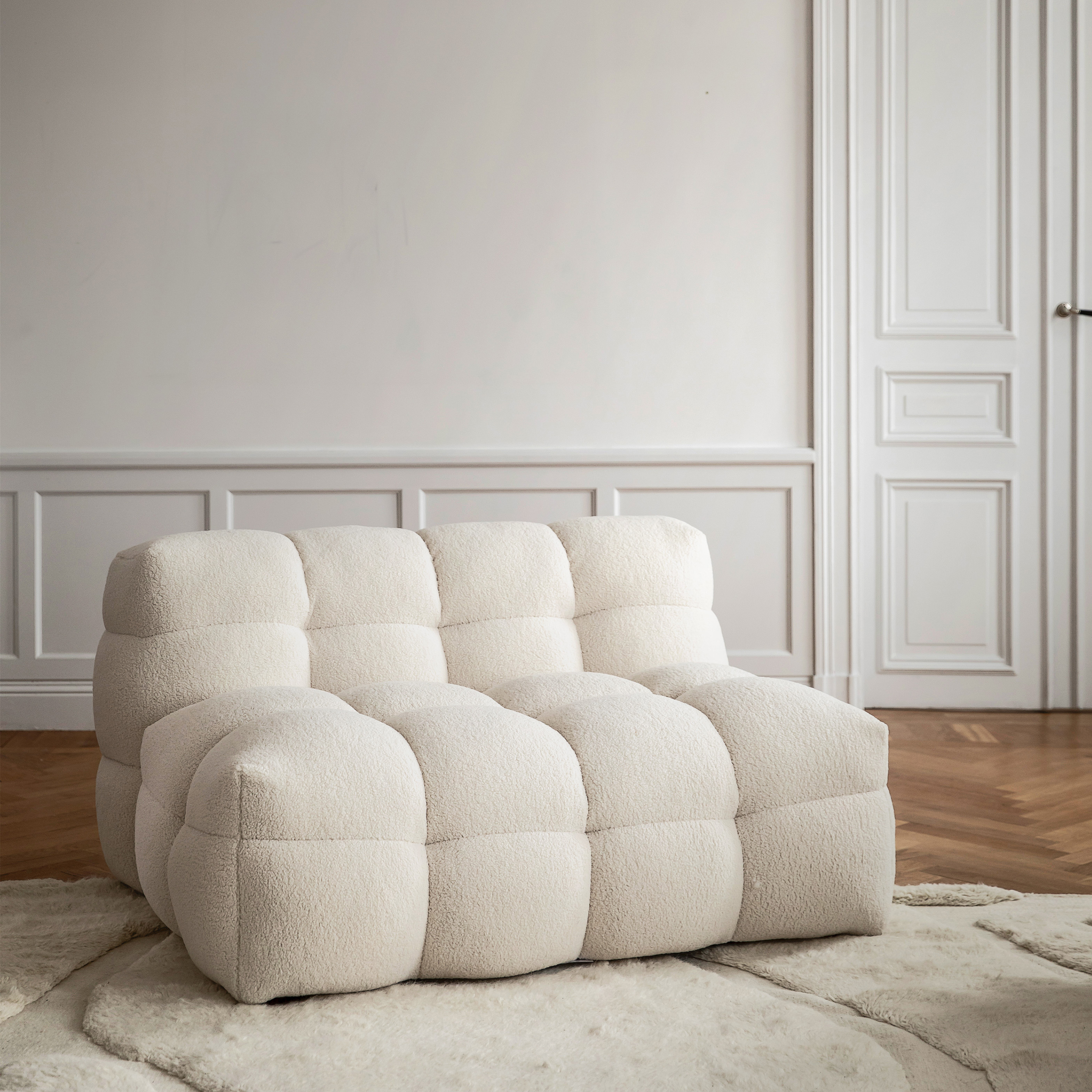 Sleepo Collection Billie Loungestol Creme Teddy 120cm