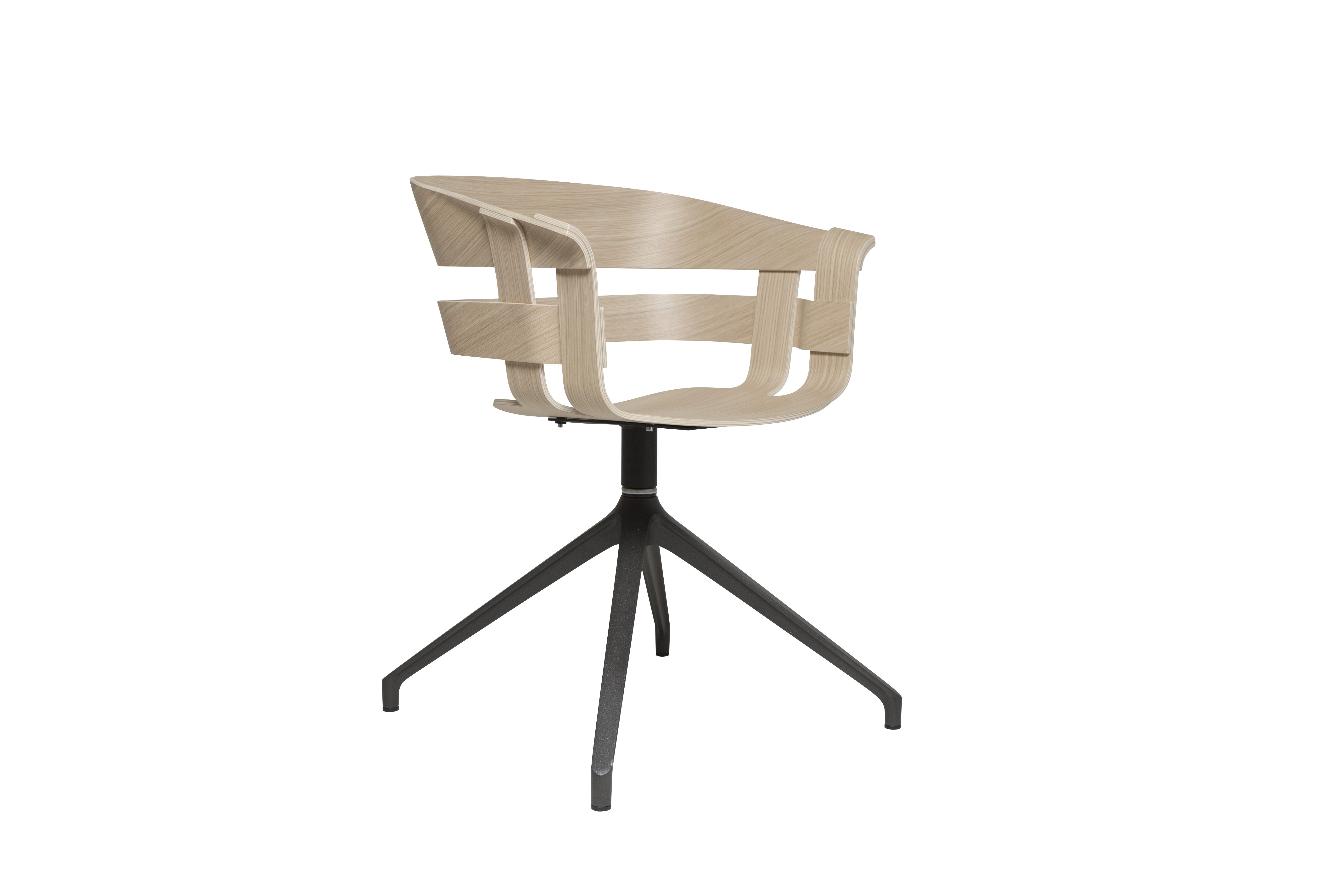 Design House Stockholm - Wick Karmstol m Hjul Natur/Grå