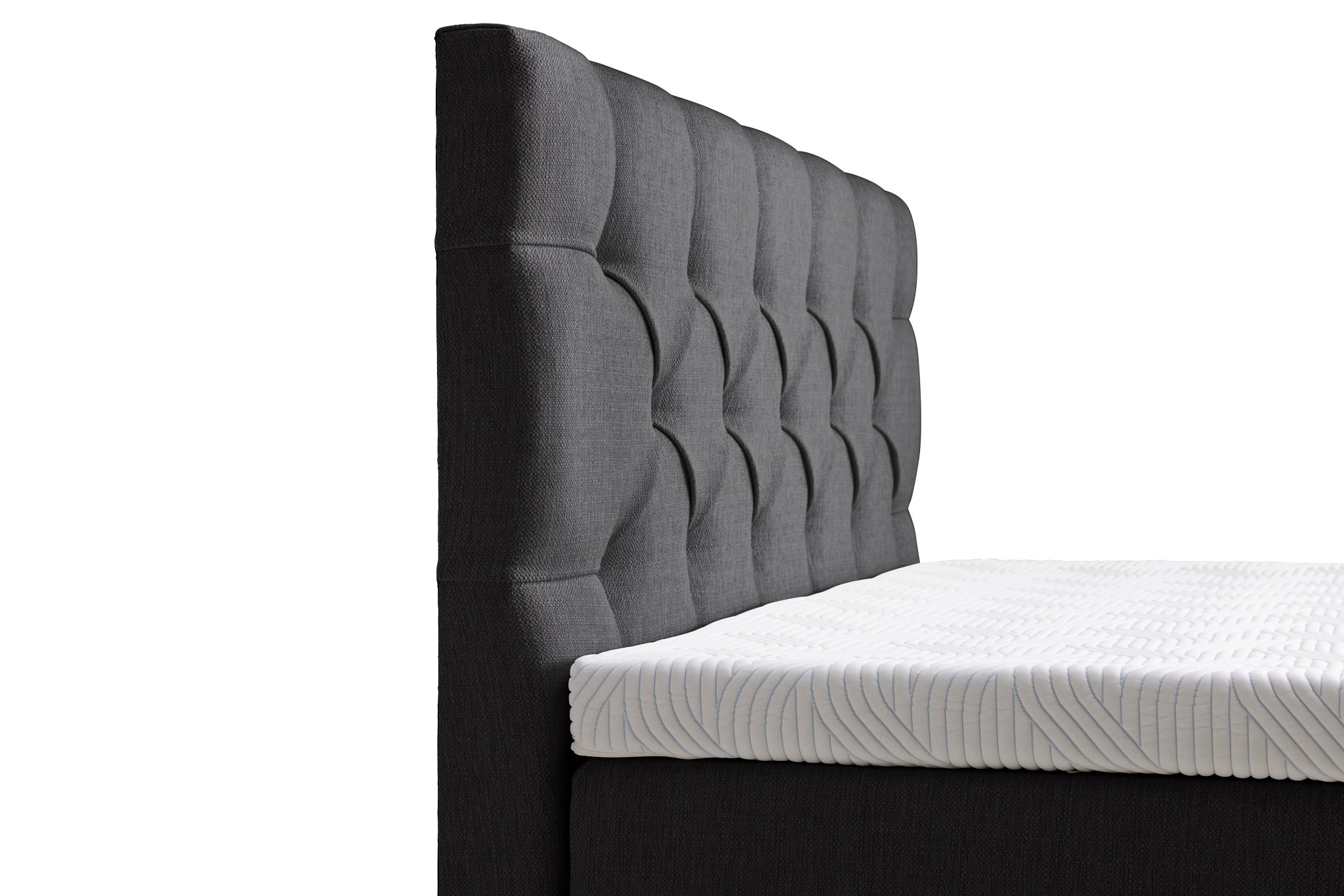 Tempur Promise Stitch Sänggavel Dark Grey 180x128