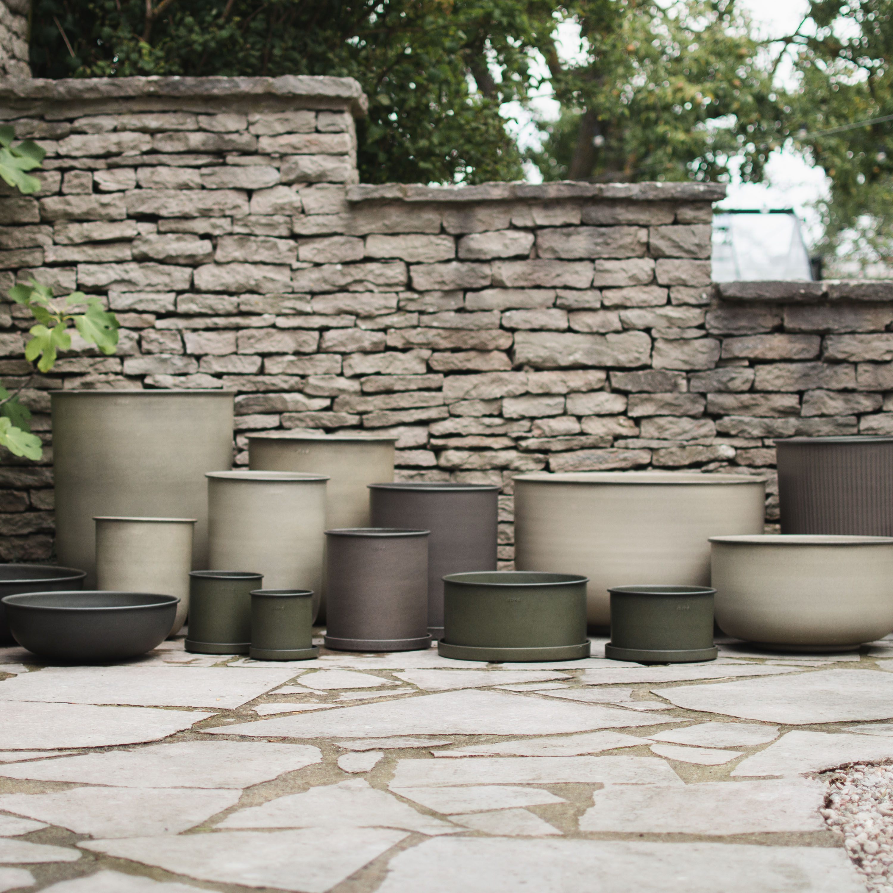 DBKD Plant Pot Blumentopf Grün Groß 2er-Pack