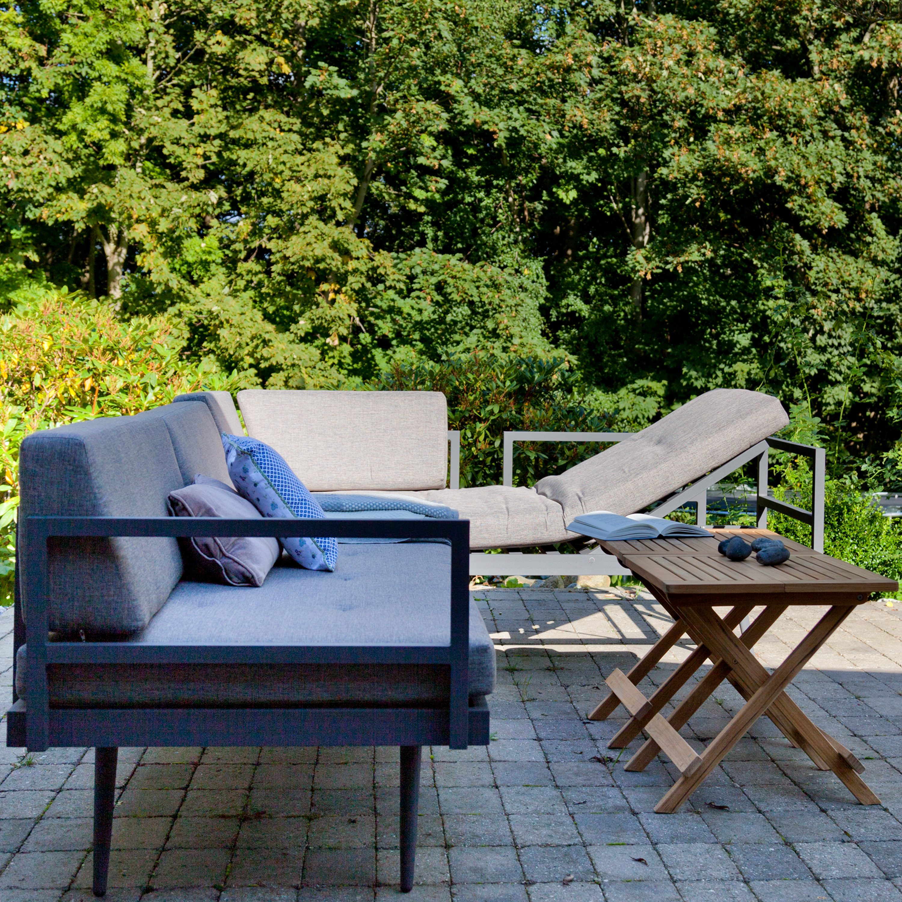 Cinas Rio Loungesoffa Anthracite/Grey