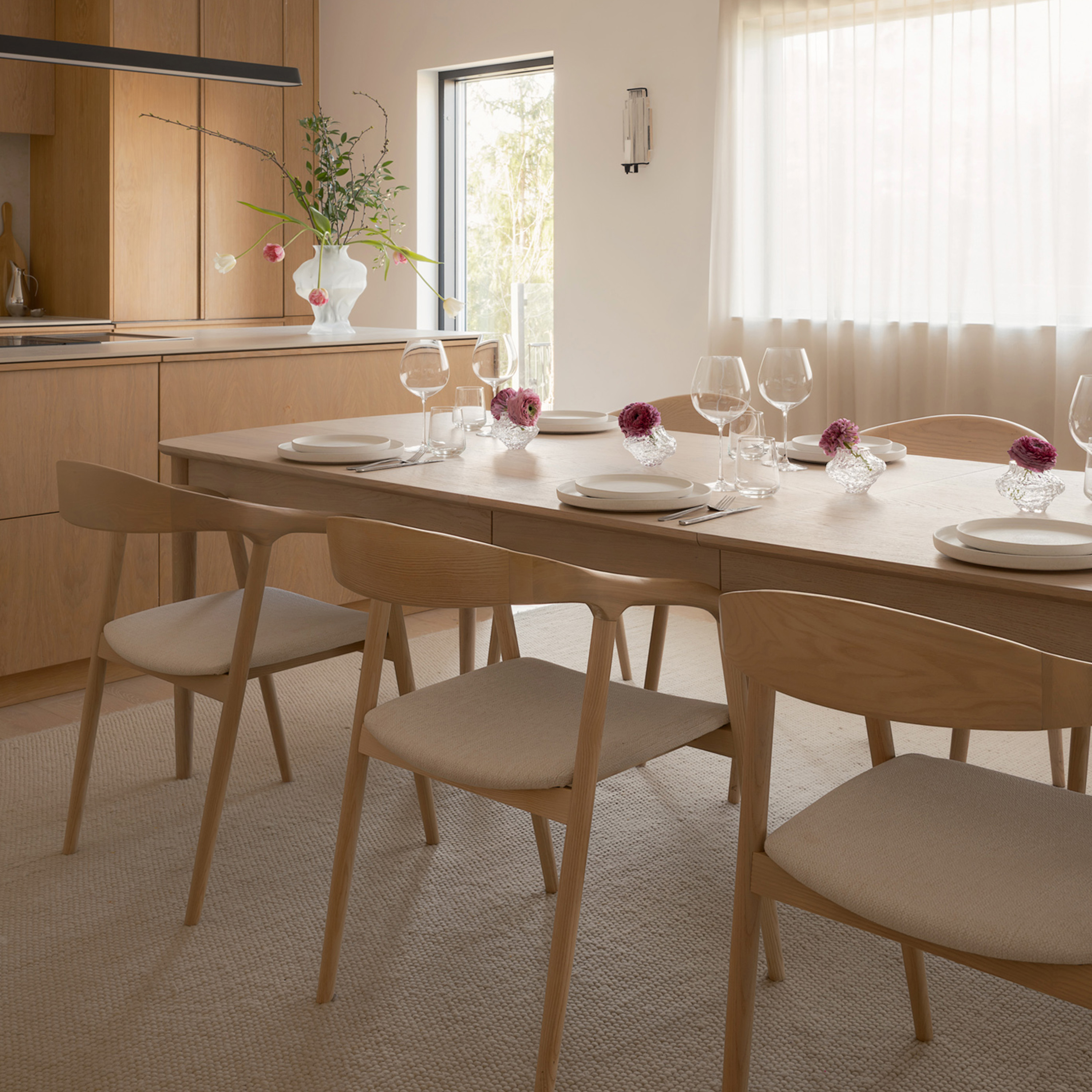 Sleepo Collection Casper Dining Armchair White Oiled Oak/White