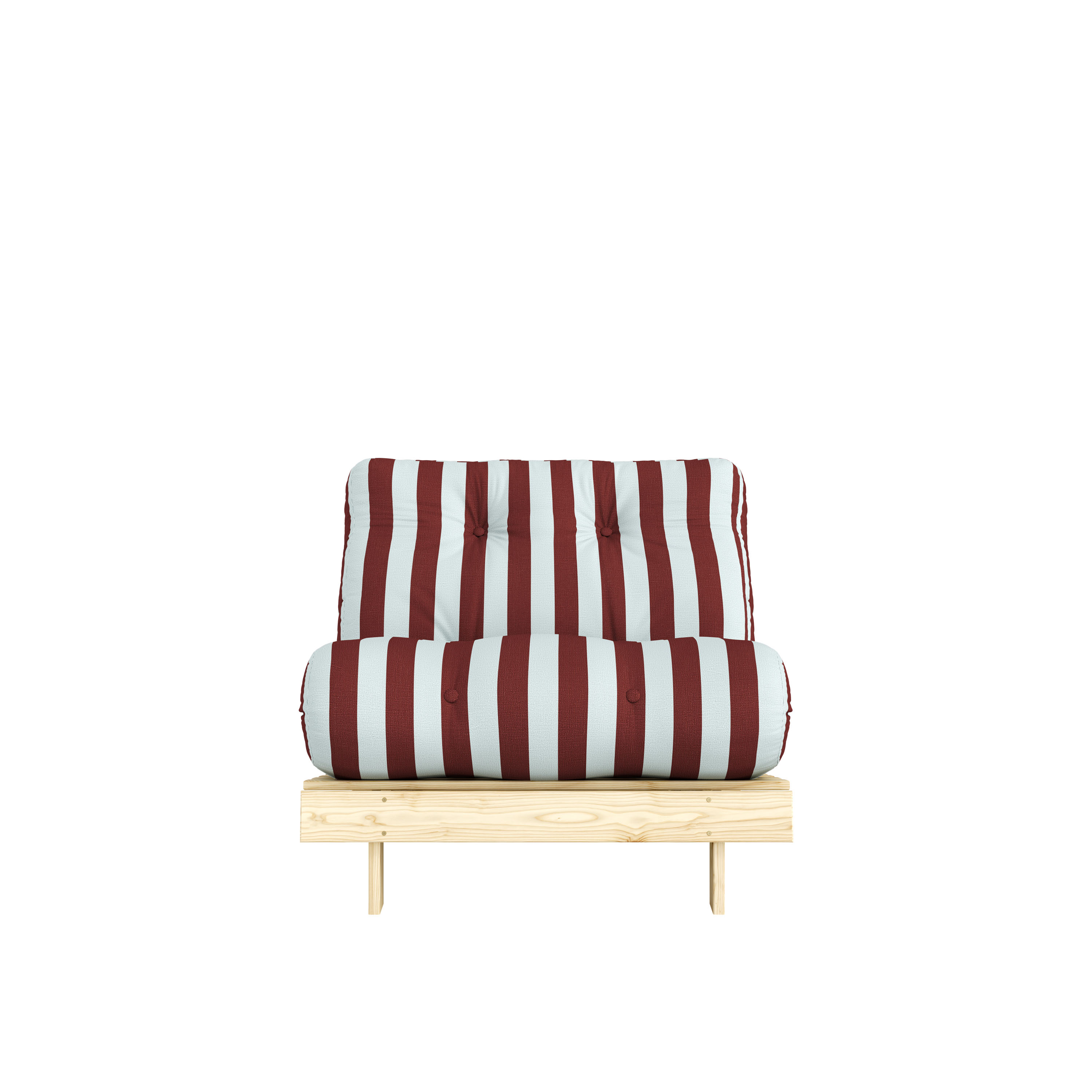 Karup Design Roots Bäddfotölj Natur/Burgundy Light Blue 90cm