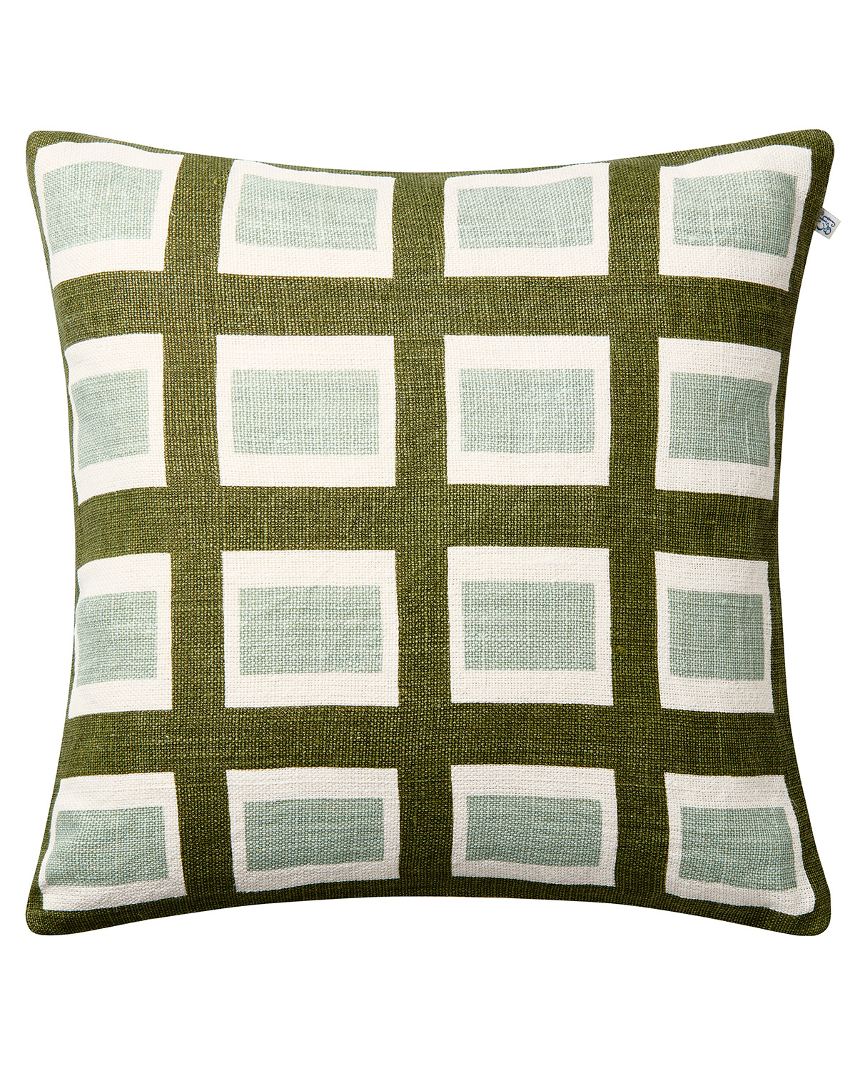 Chhatwal & Jonsson - Hira Tyynyliina Linne Cactus Green/Aqua 50x50 Vihreä - Tyynynpäällinen