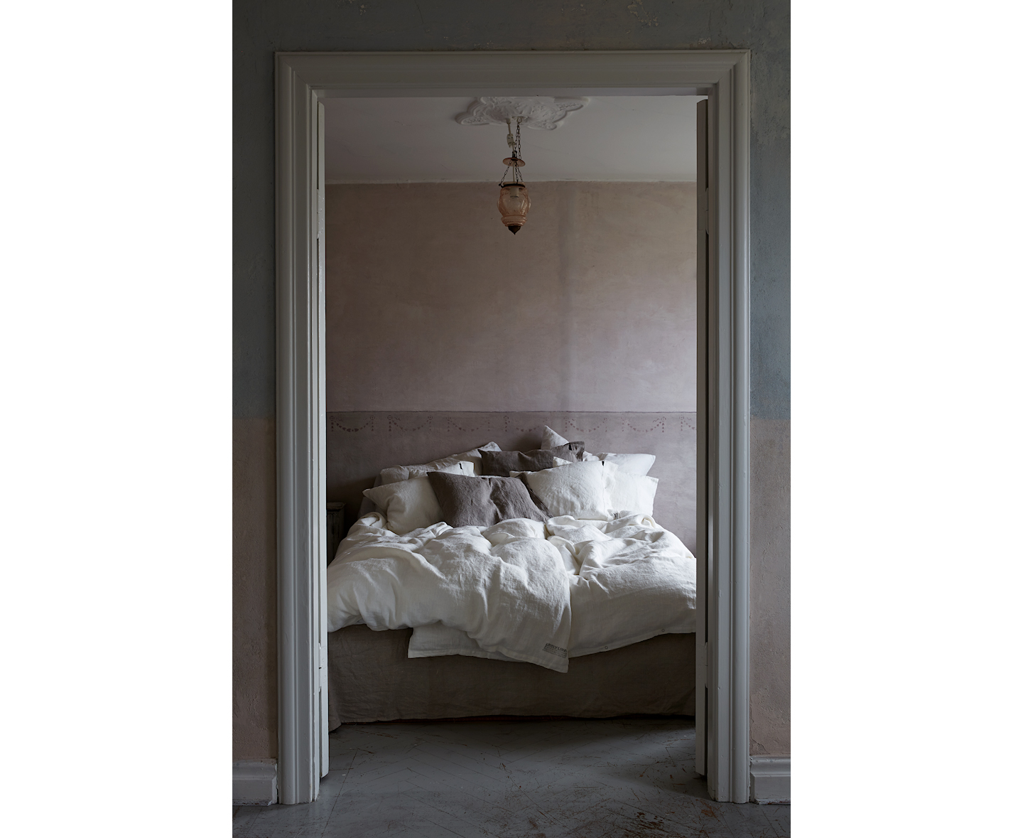 Lovely Linen Misty Påslakan Linne Cloud Dubbel