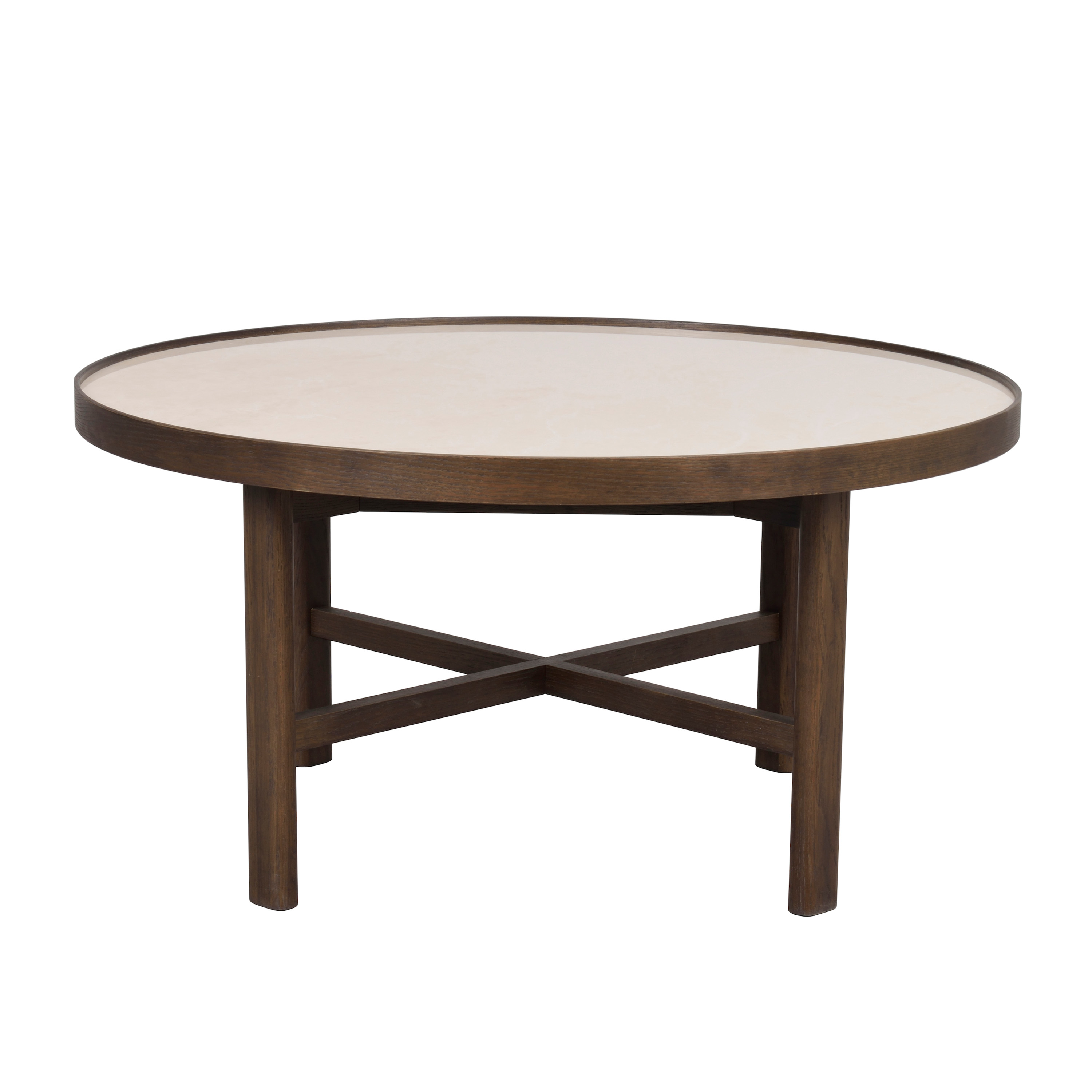 Rowico Home Marsden Couchtisch Beige/Braun Ø90