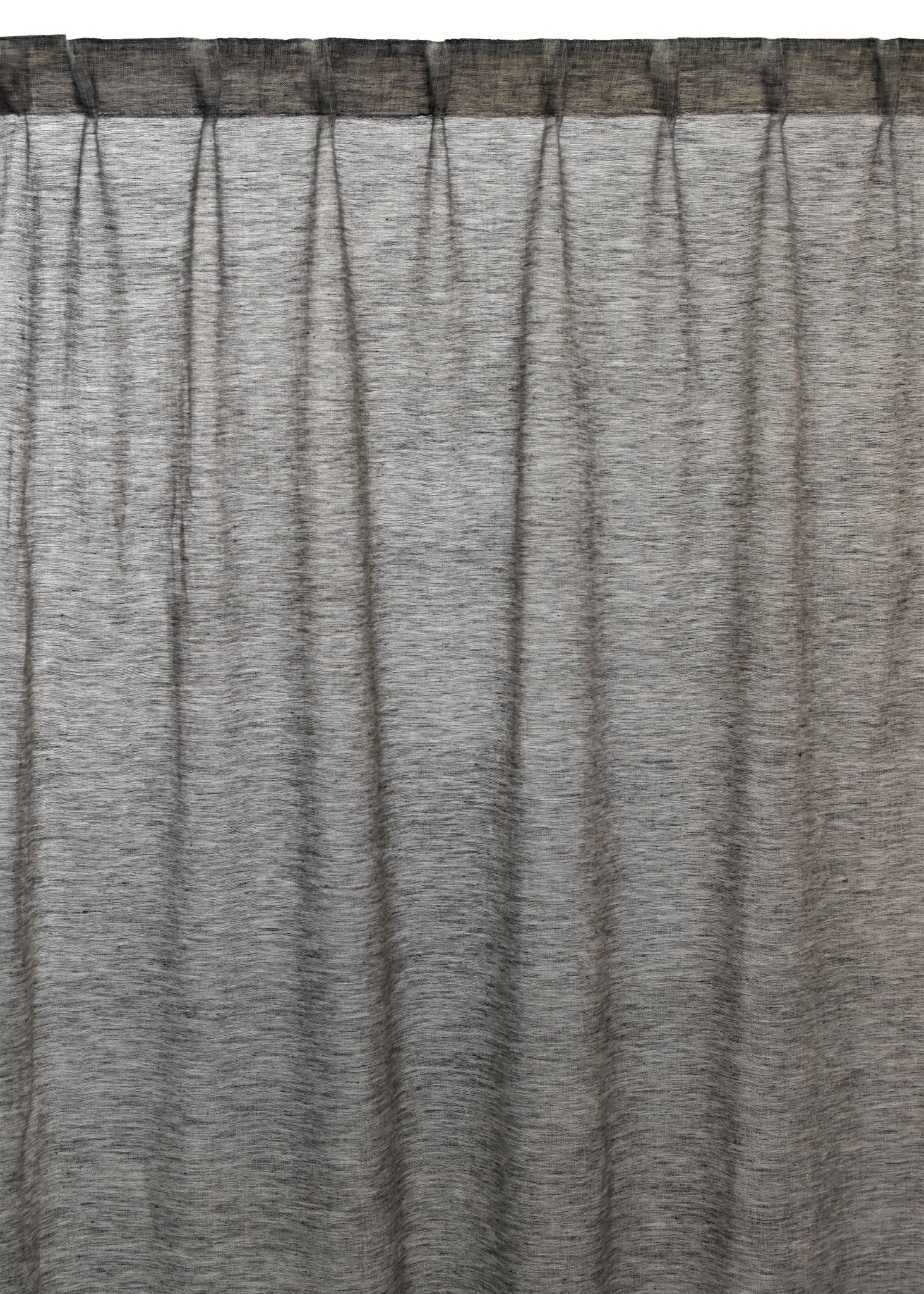 Linum - Intermezzo Gardinlängd Linne Dark Charcoal Grey 290cm - Grå