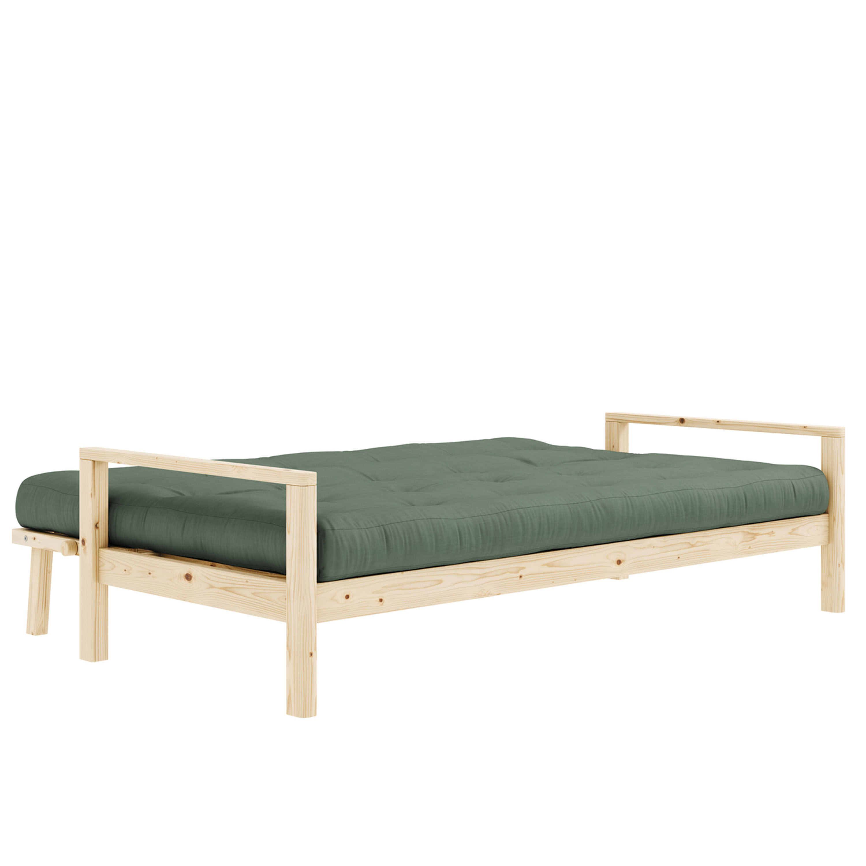 Karup Design Knob Schlafsofa Natur/Olivgrün 130cm