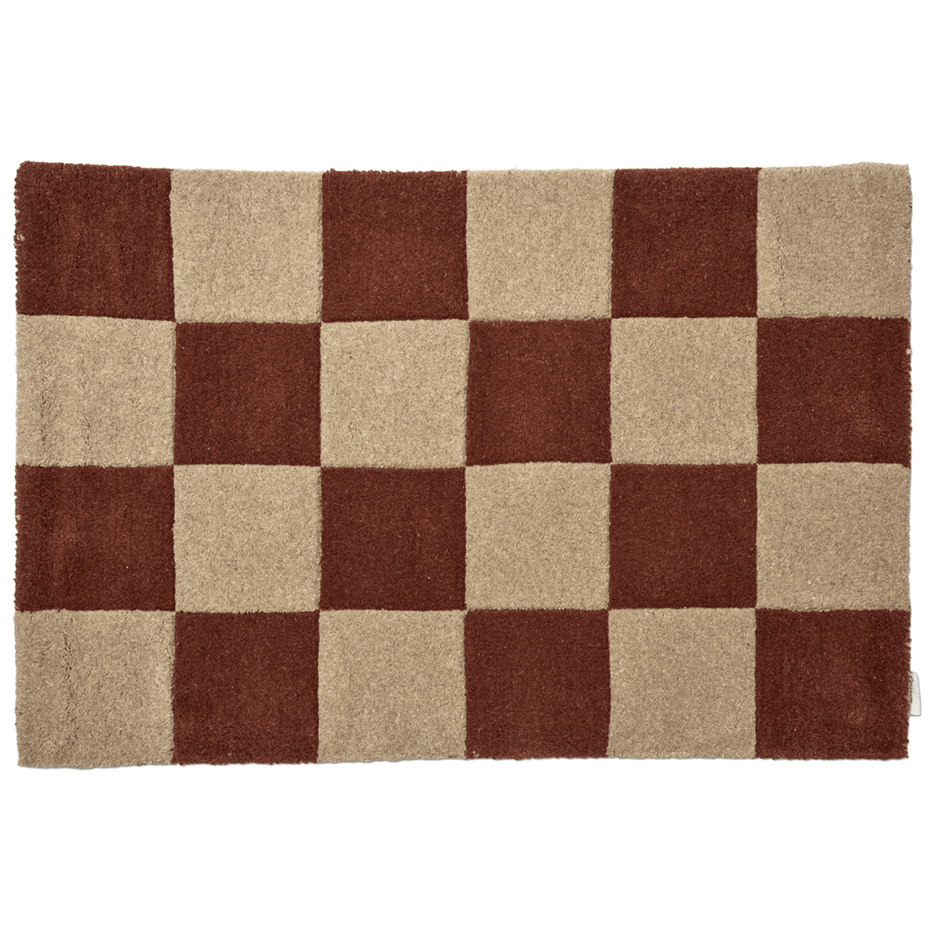 Square Dörrmatta Terracotta/Natur 60x90