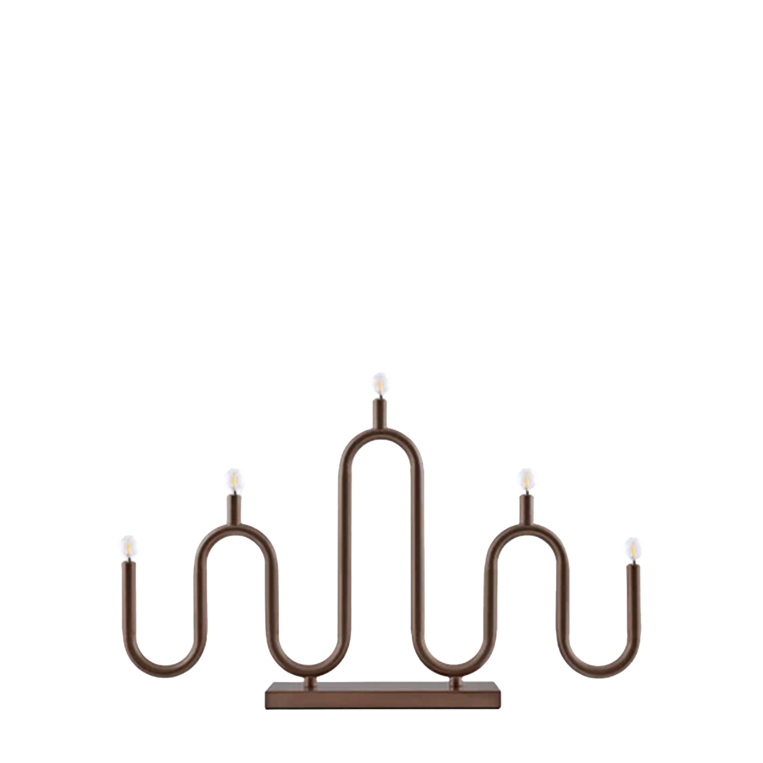 Noel Advent Candle Holder 5 Bronze